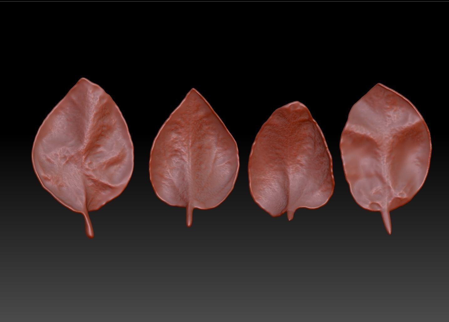 Powder paper fan leaves 3D powder calyx petals 3D printing 3D print model_3