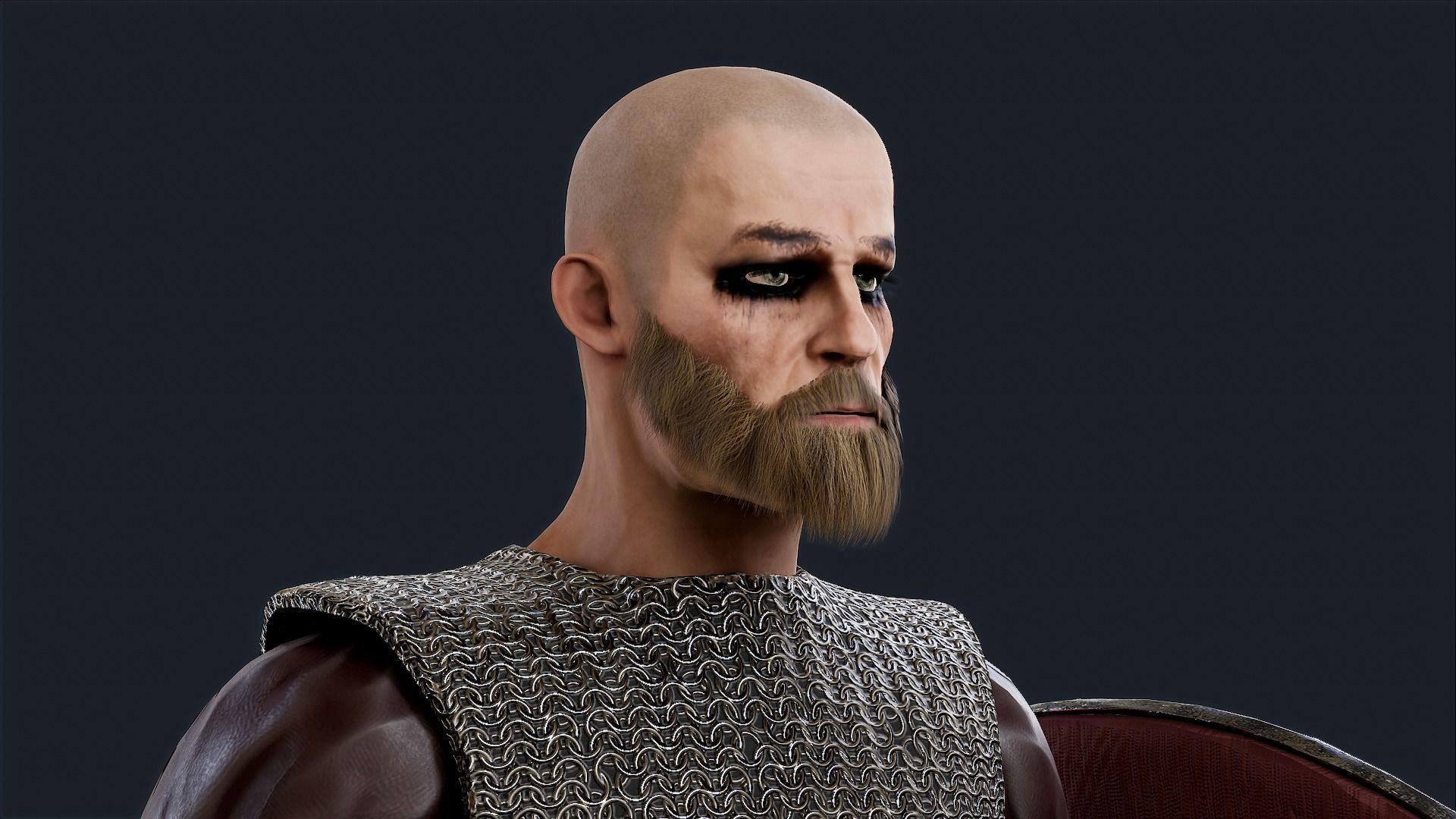 Viking 3 A pose Low-poly character redy for game Low-poly 3D model_10