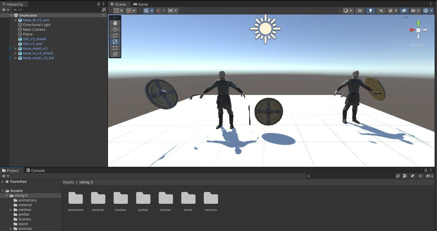 Viking 3 A pose Low-poly character redy for game Low-poly 3D model_22