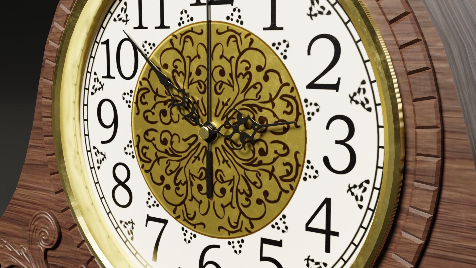 Mantle Clock 3D model_3