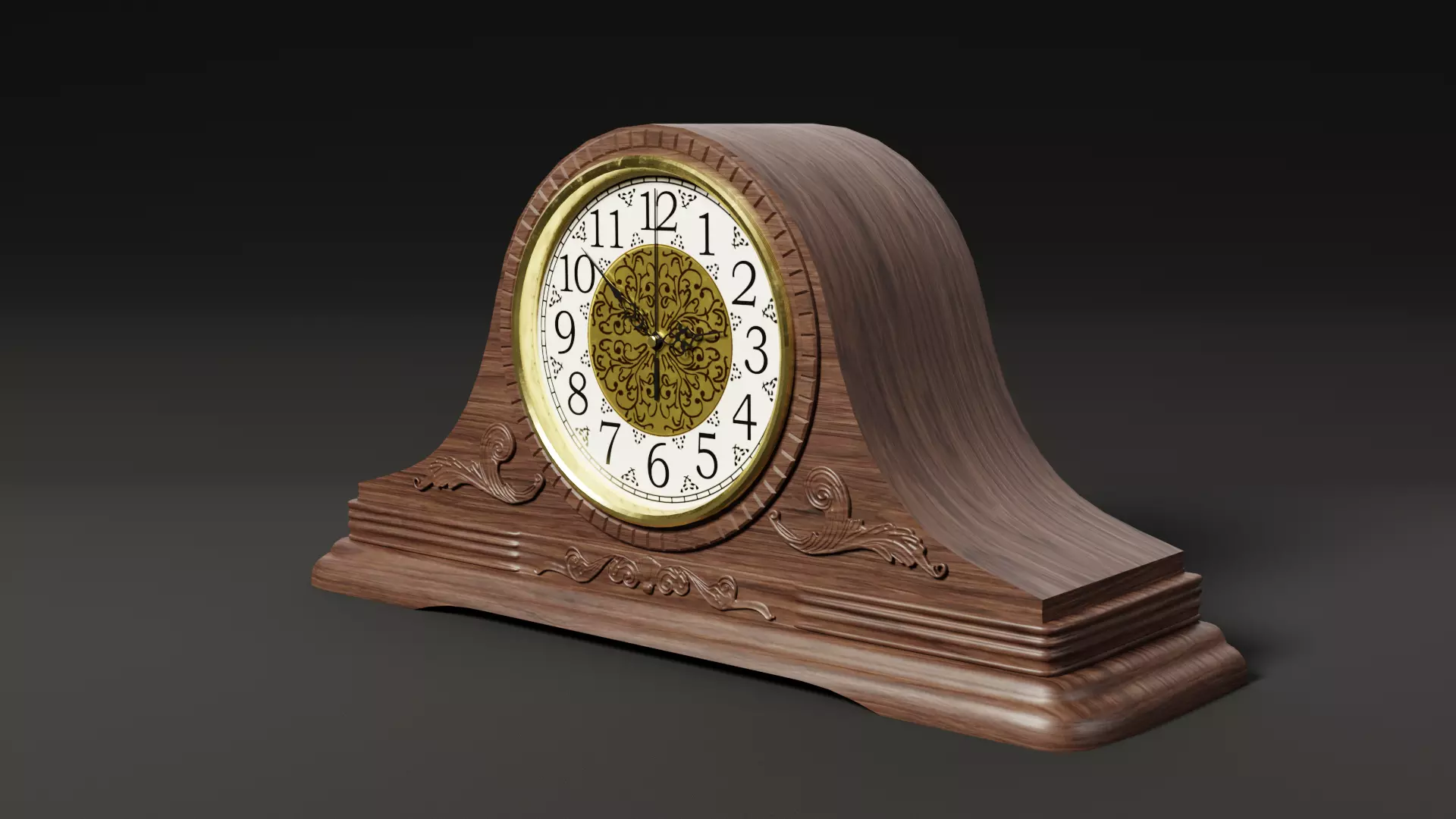 Mantle Clock 3D model_0