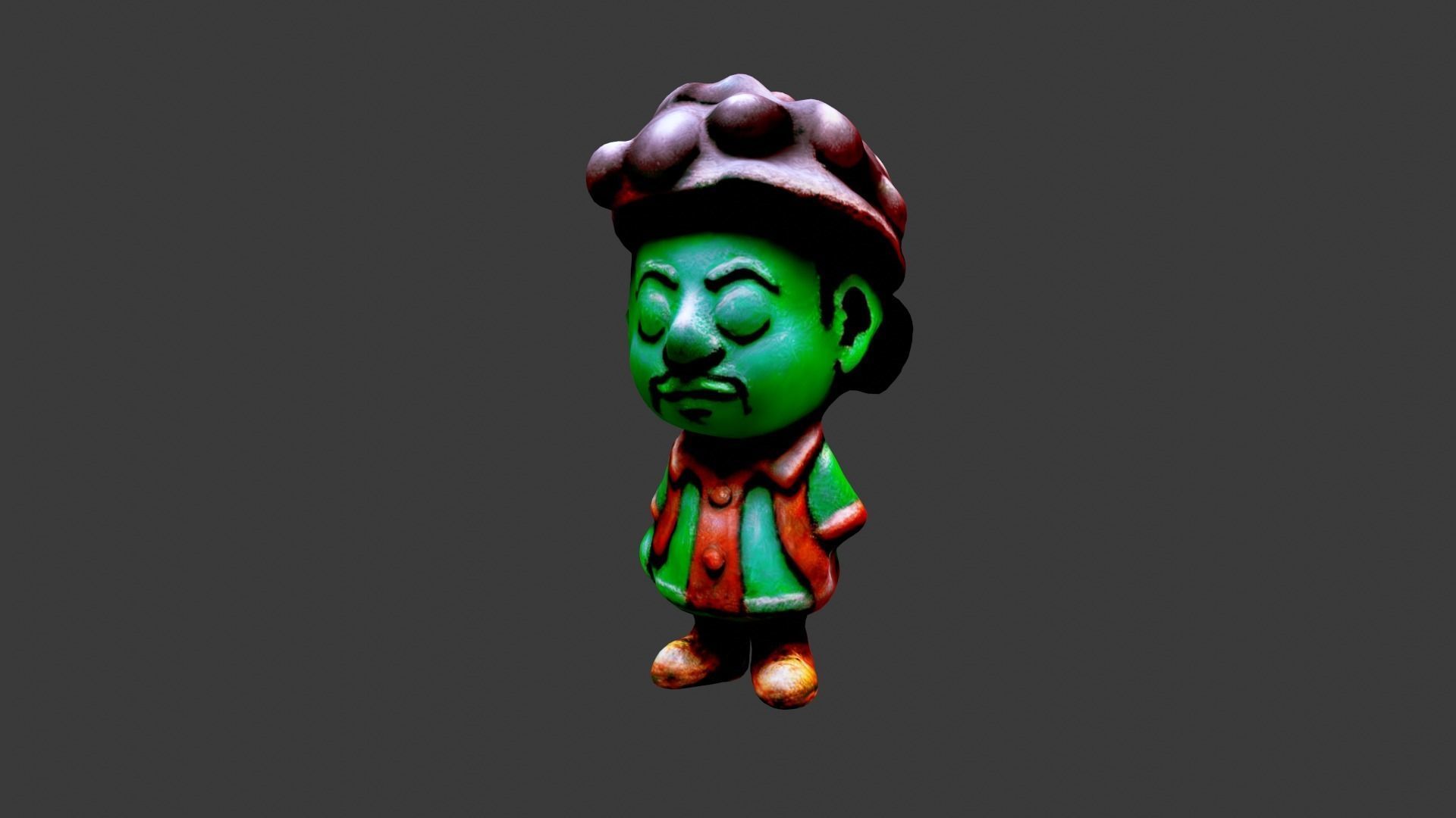 Buddha Statue Low-poly 3D model_1