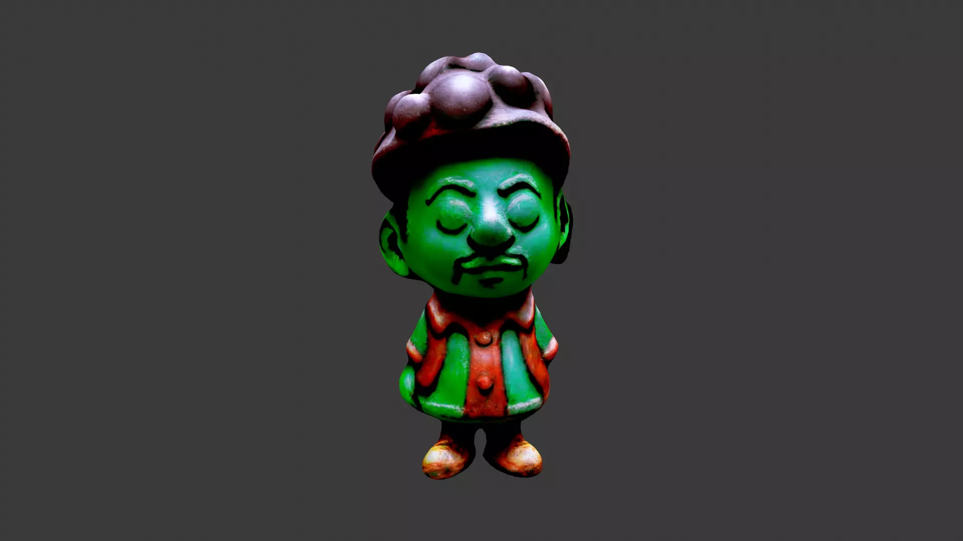 Buddha Statue Low-poly 3D model_0