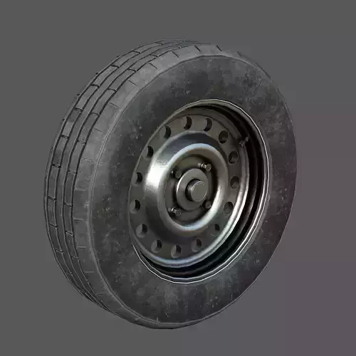 Car wheel Low-poly 3D model