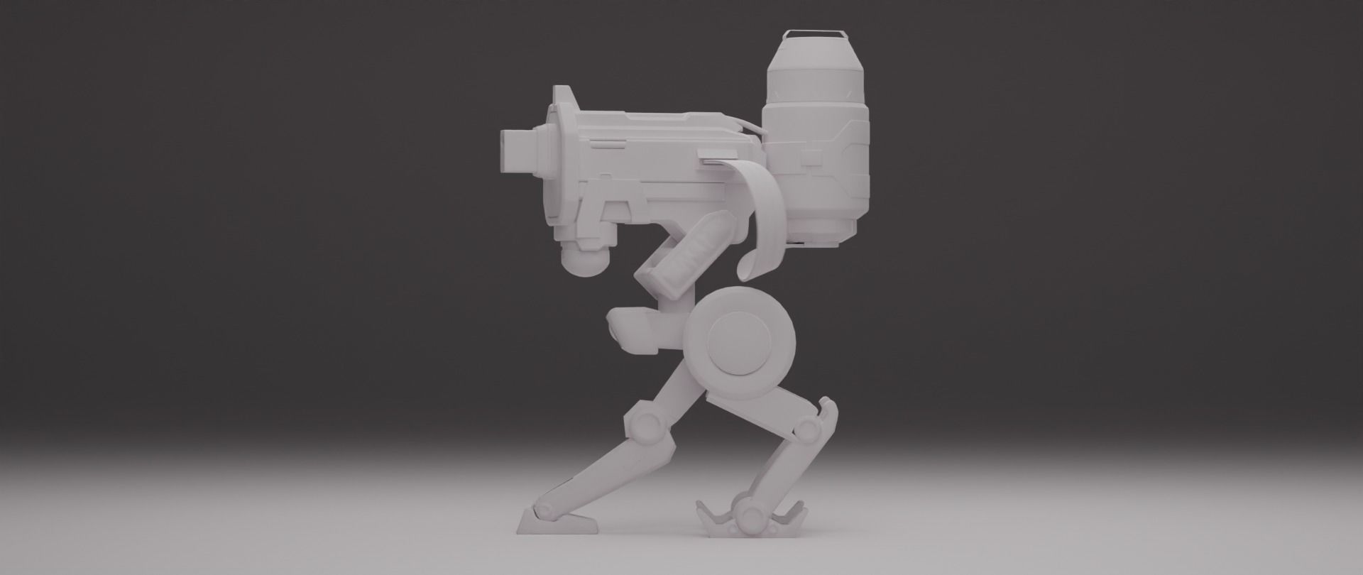 KJ Turret  Low-poly 3D model_3