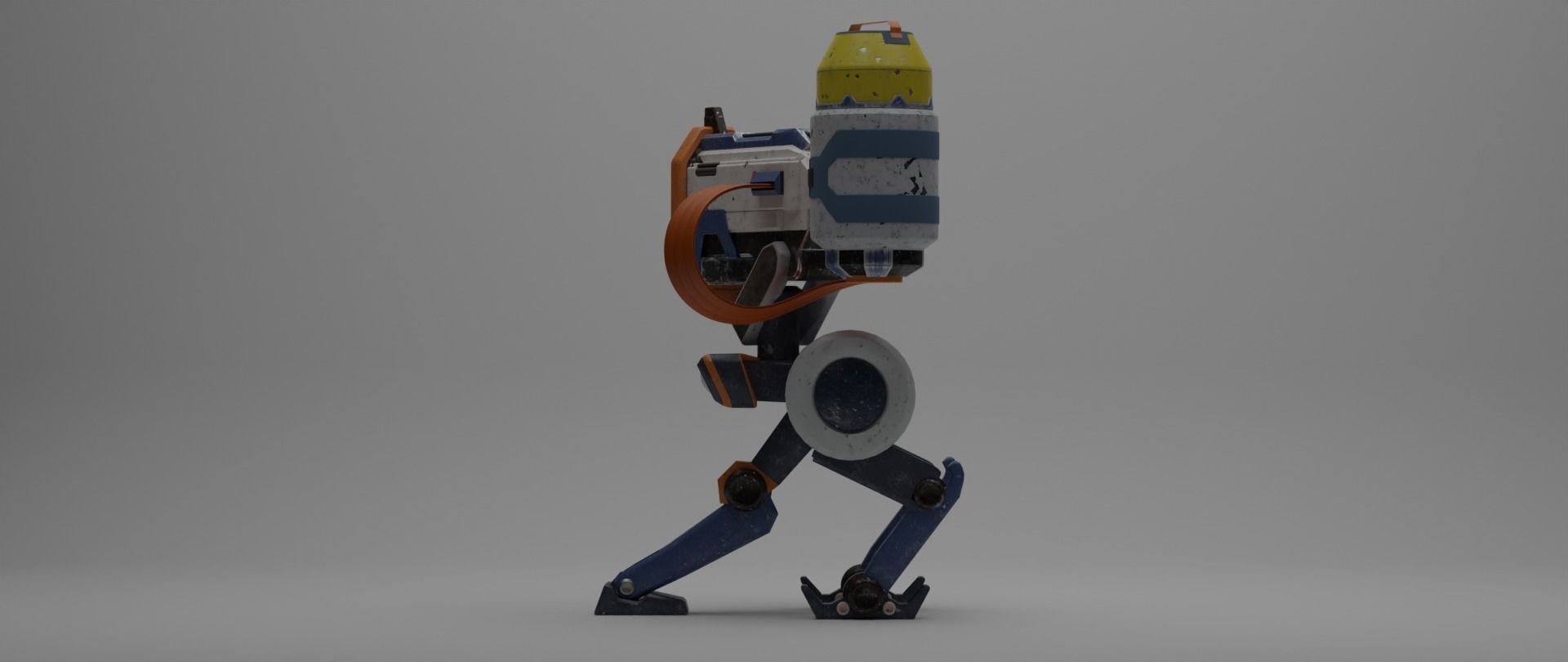 KJ Turret  Low-poly 3D model_5