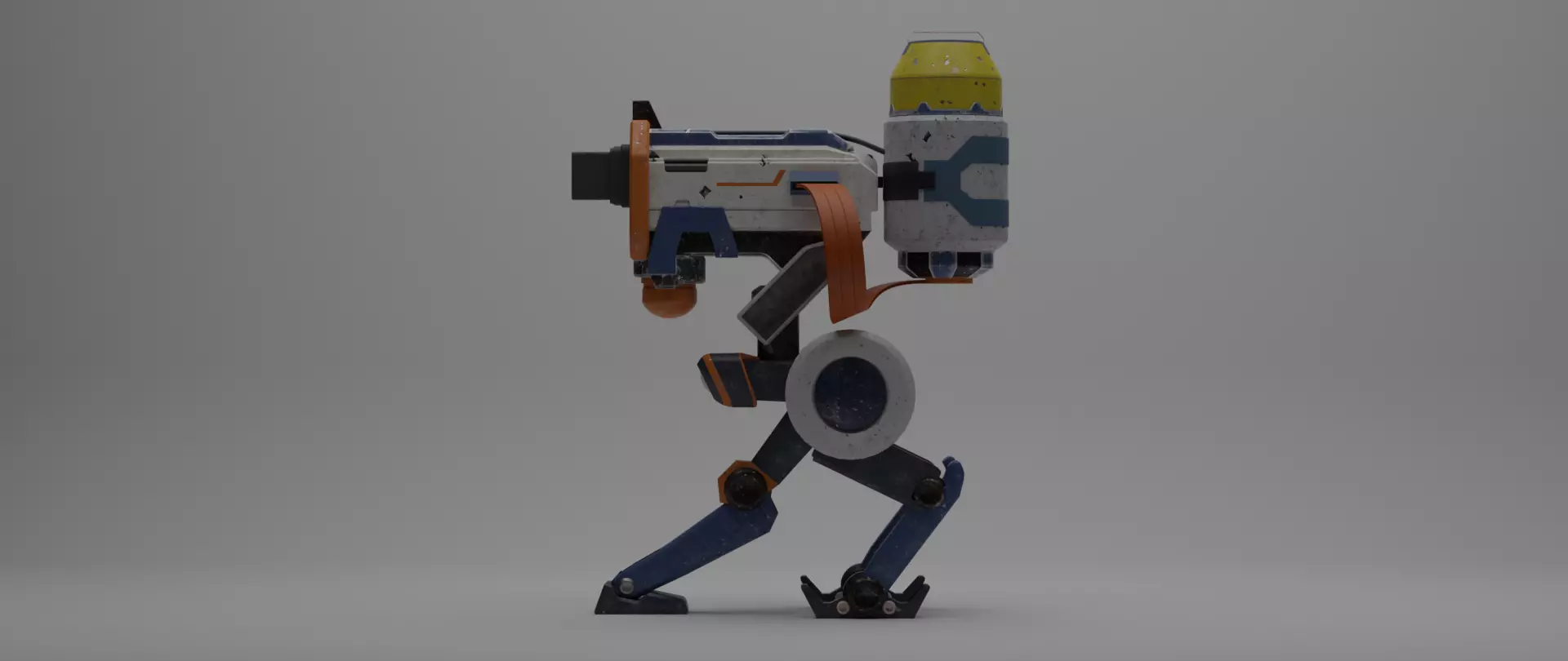 KJ Turret  Low-poly 3D model_0