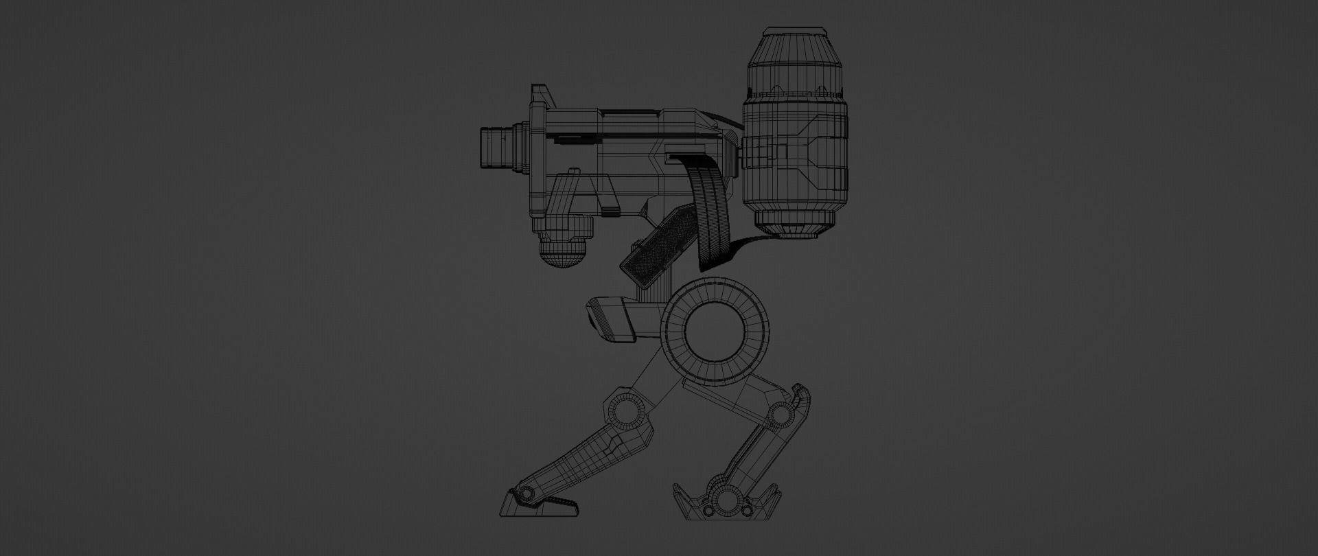 KJ Turret  Low-poly 3D model_2