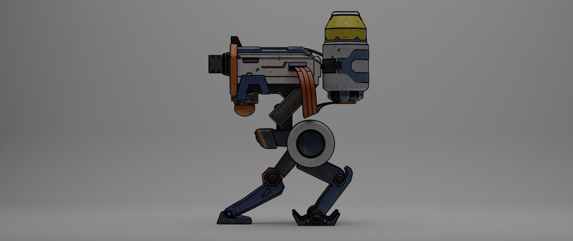 KJ Turret  Low-poly 3D model_4