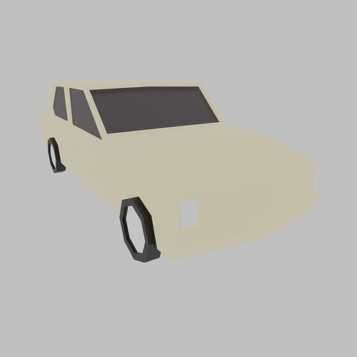 Low Poly Car with Multiple Textures Low-poly 3D model 4