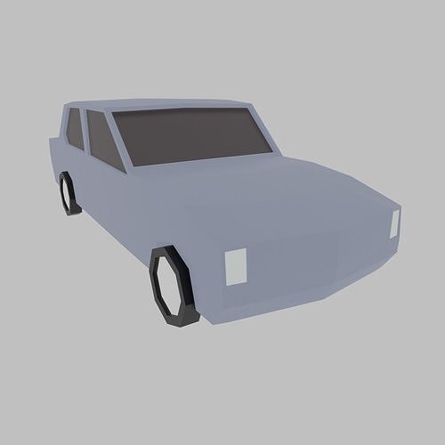 Low Poly Car with Multiple Textures Low-poly 3D model 5