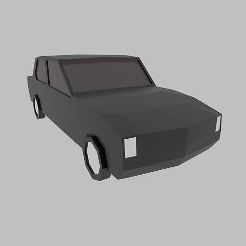 Low Poly Car with Multiple Textures Low-poly 3D model 2