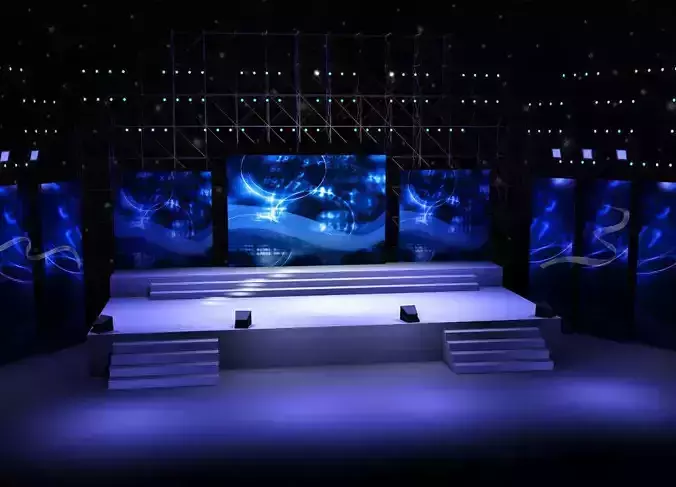 Stage party concert fashion catwalk T station  68 3D model