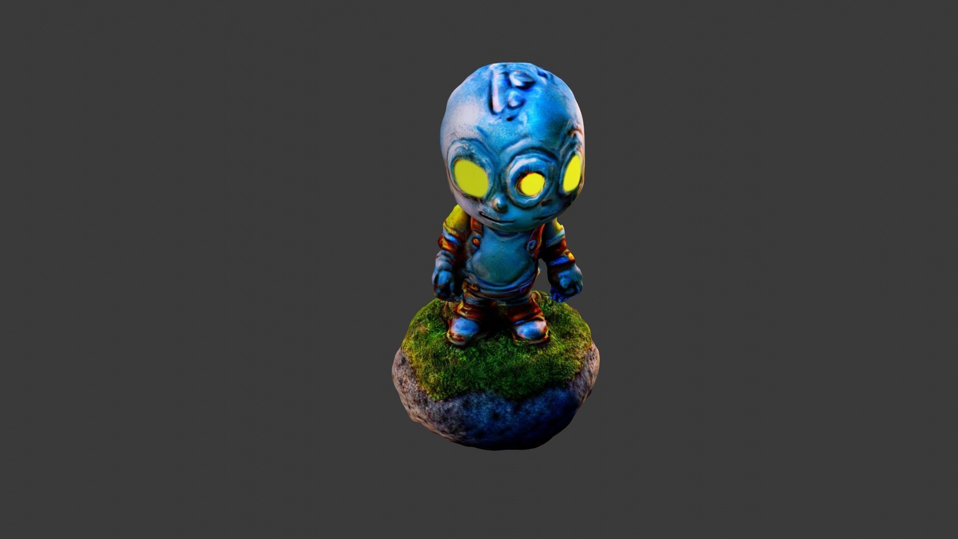 Alien Toy Low-poly 3D model_5