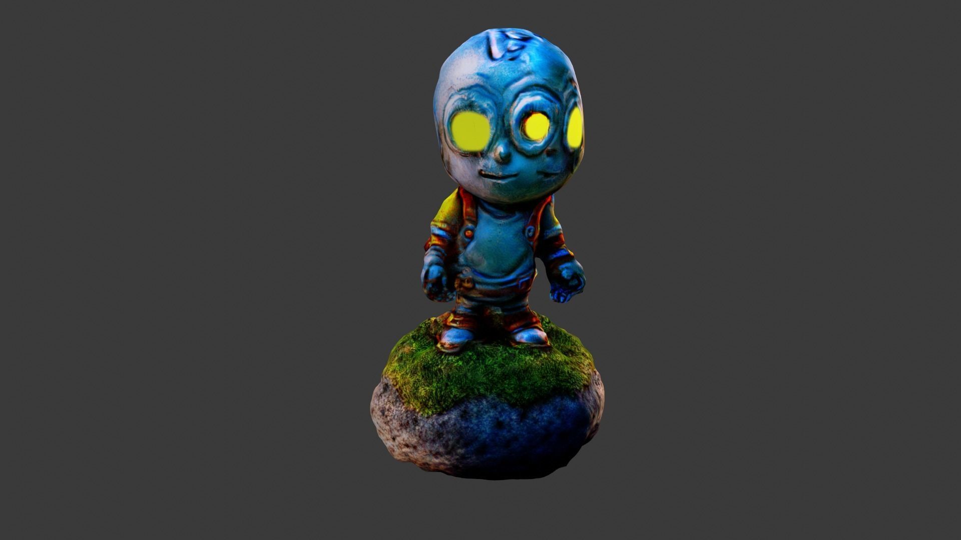 Alien Toy Low-poly 3D model_6