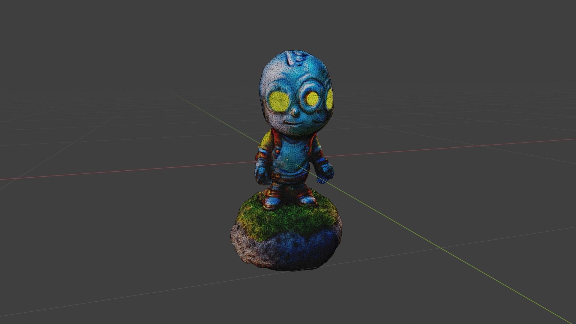 Alien Toy Low-poly 3D model_7