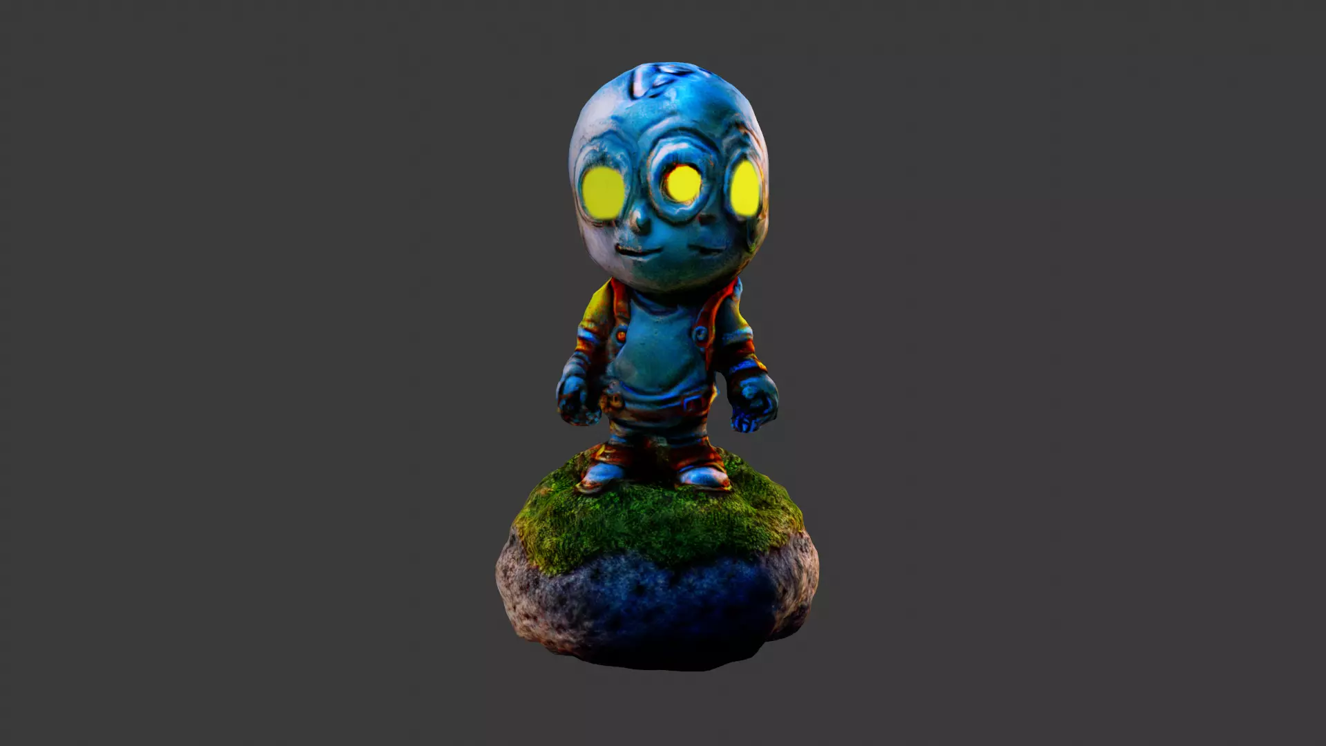 Alien Toy Low-poly 3D model_0