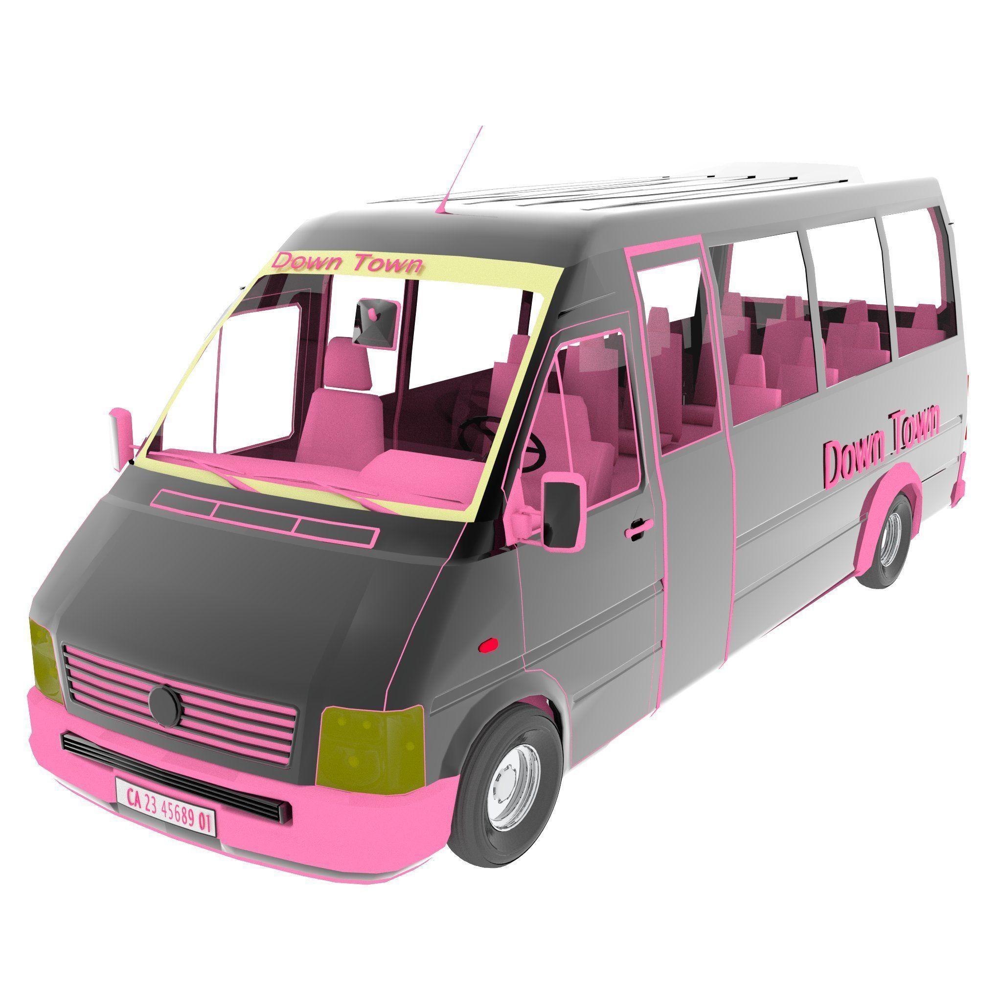 Minibus 3D model_4