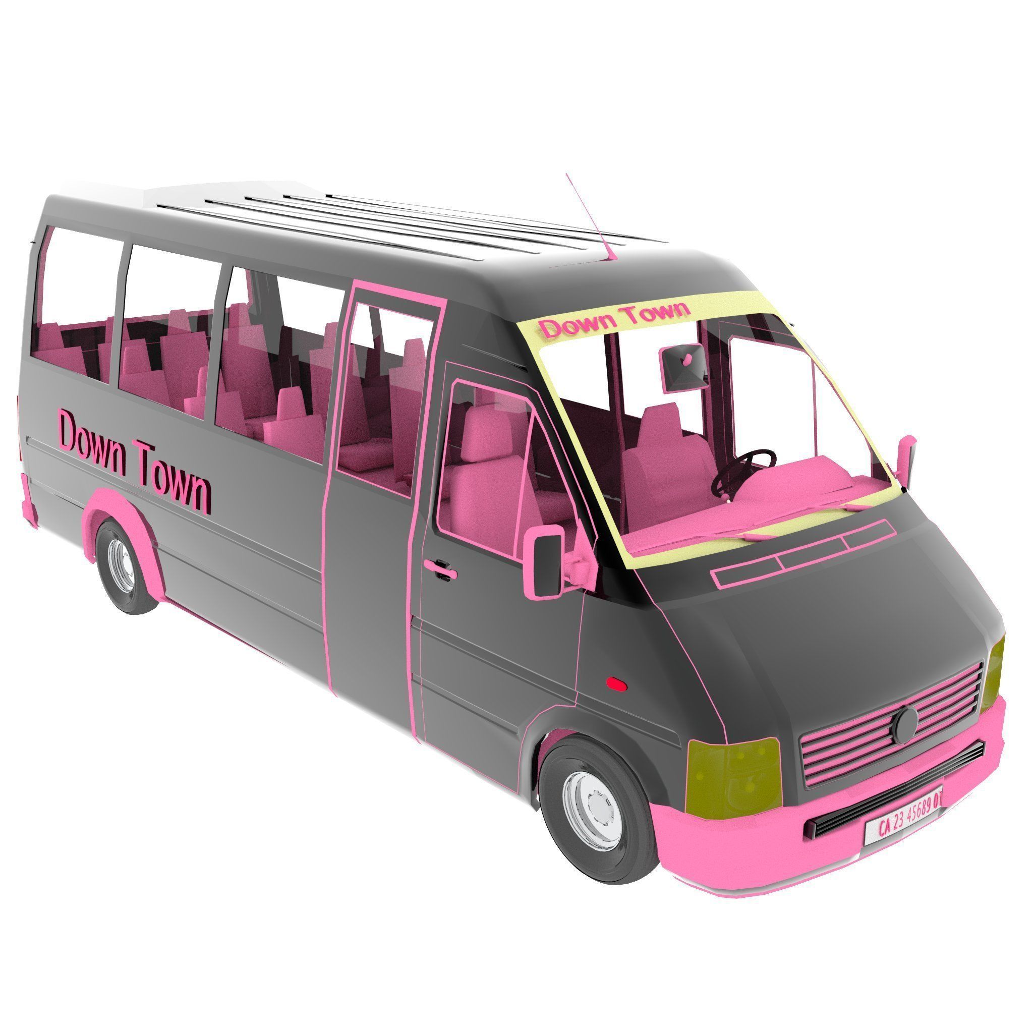 Minibus 3D model_9