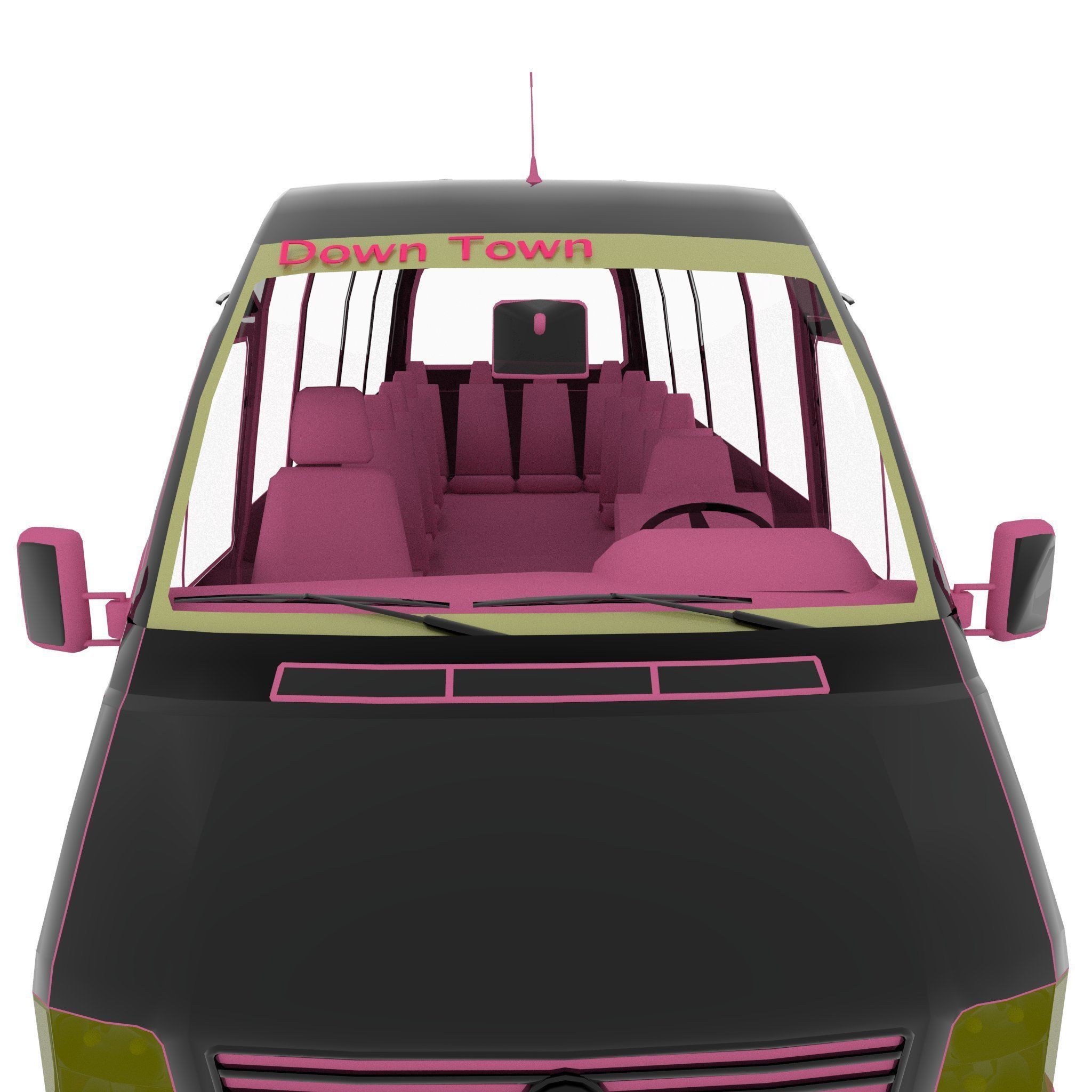 Minibus 3D model_2