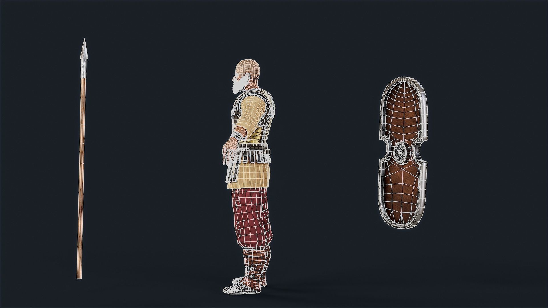 Persian 1 A pose Low-poly character redy for games Low-poly 3D model_14