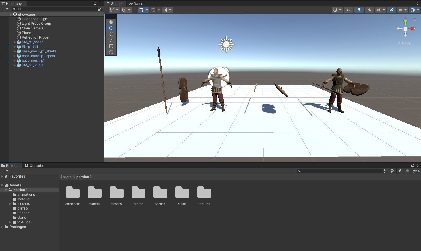 Persian 1 A pose Low-poly character redy for games Low-poly 3D model_21