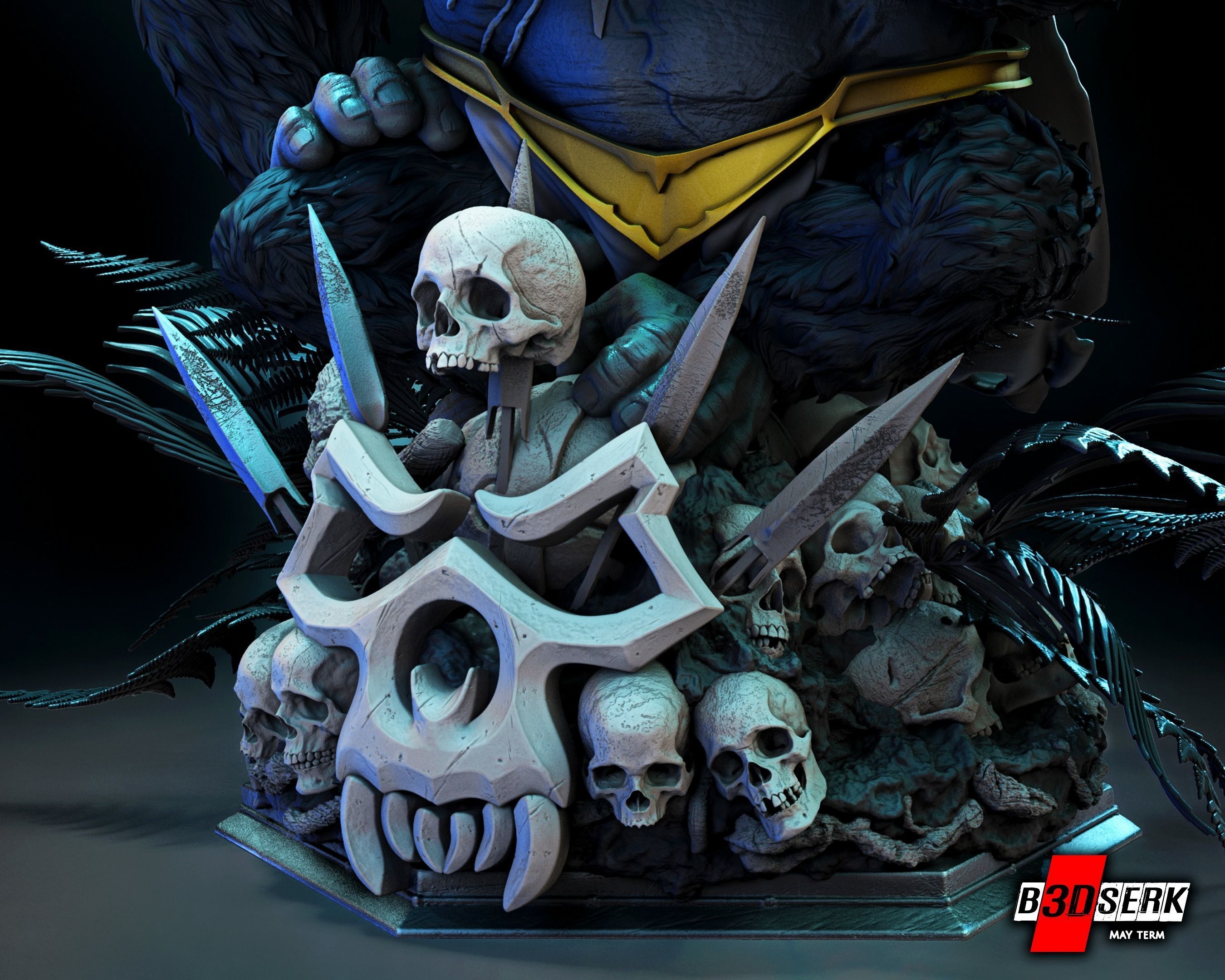 B3DSERK May term 2023 Gorilla Grood Bust for printing 3D print model_6