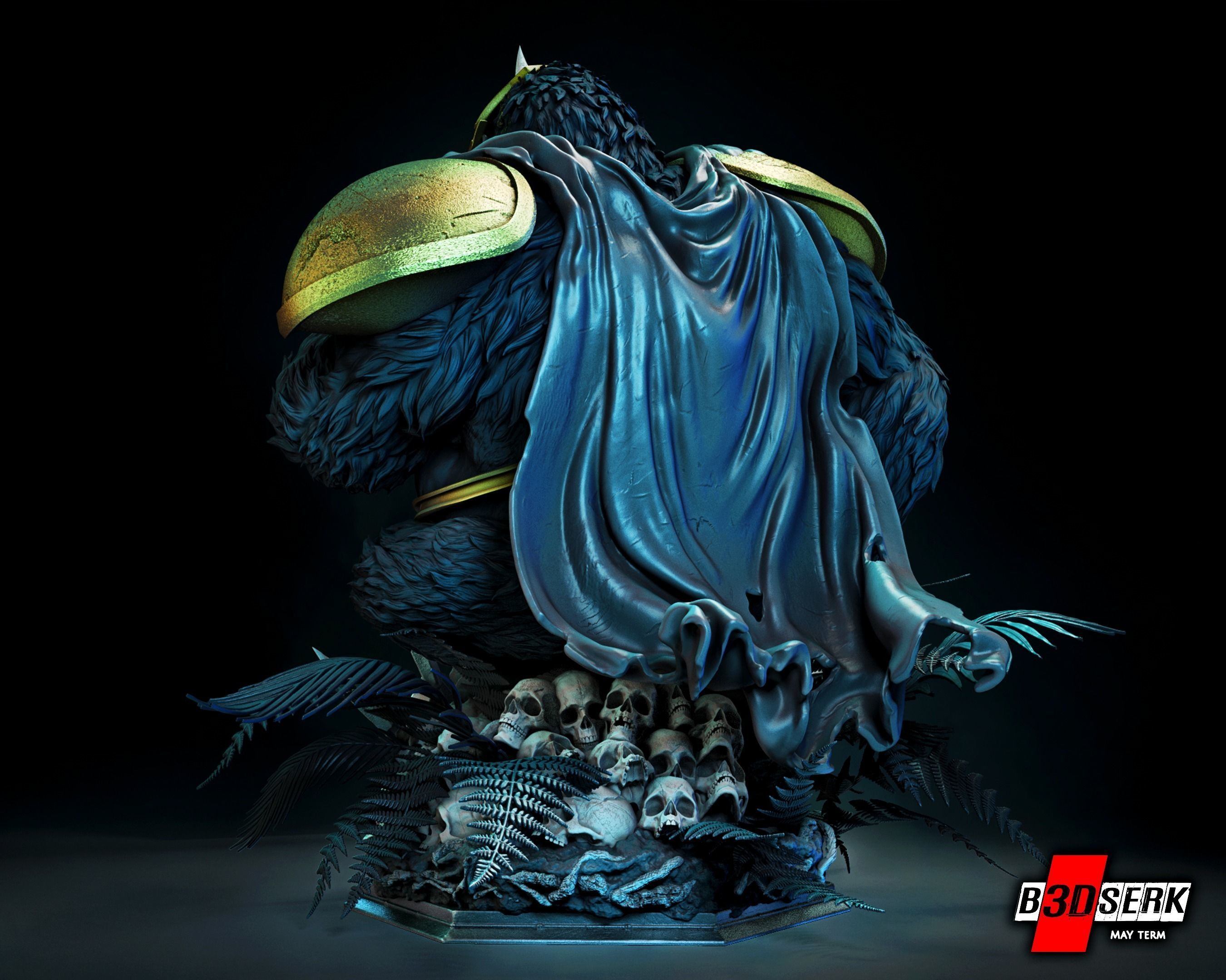 B3DSERK May term 2023 Gorilla Grood Bust for printing 3D print model_4