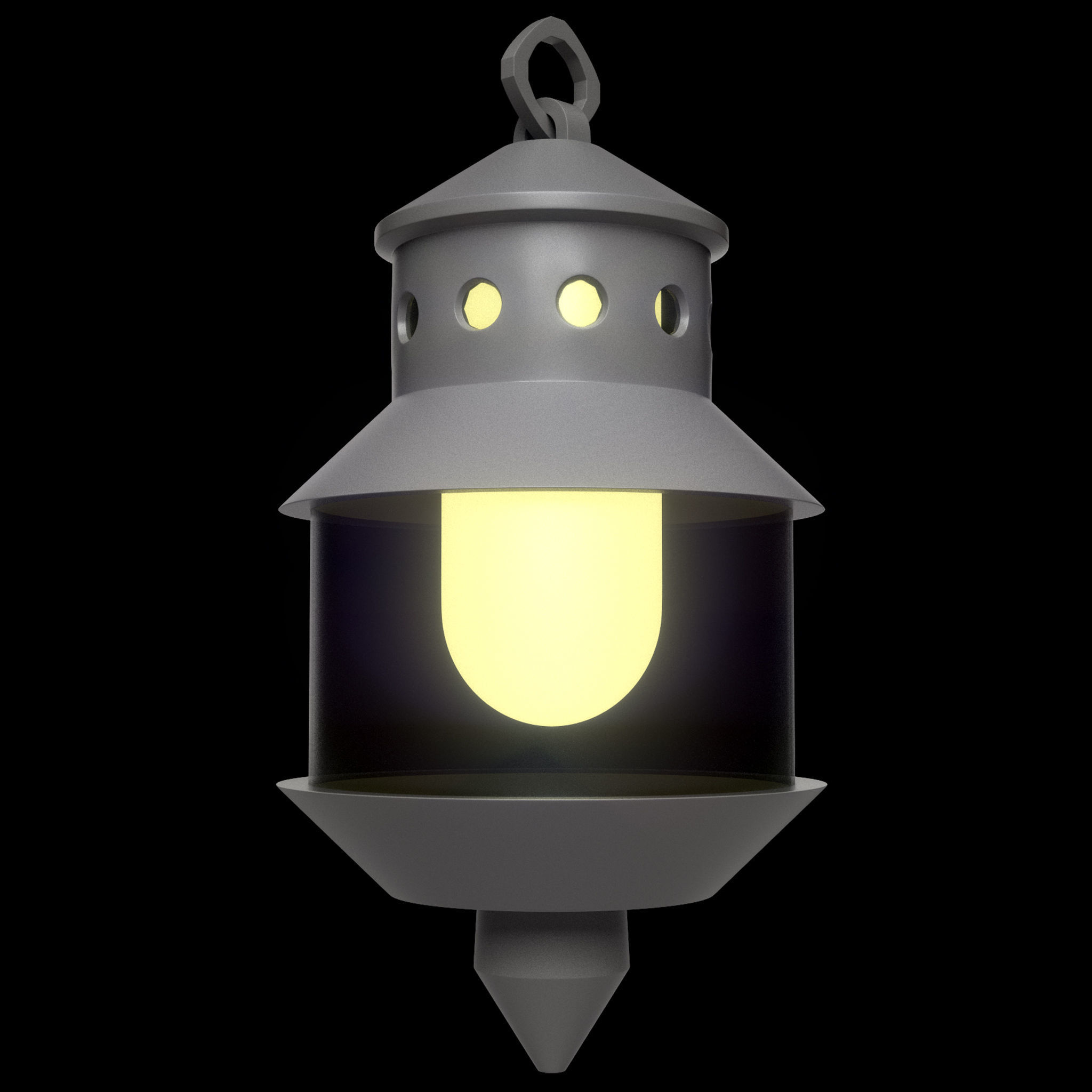 40 Lanterns Base Mesh Pack Low-poly 3D model_39