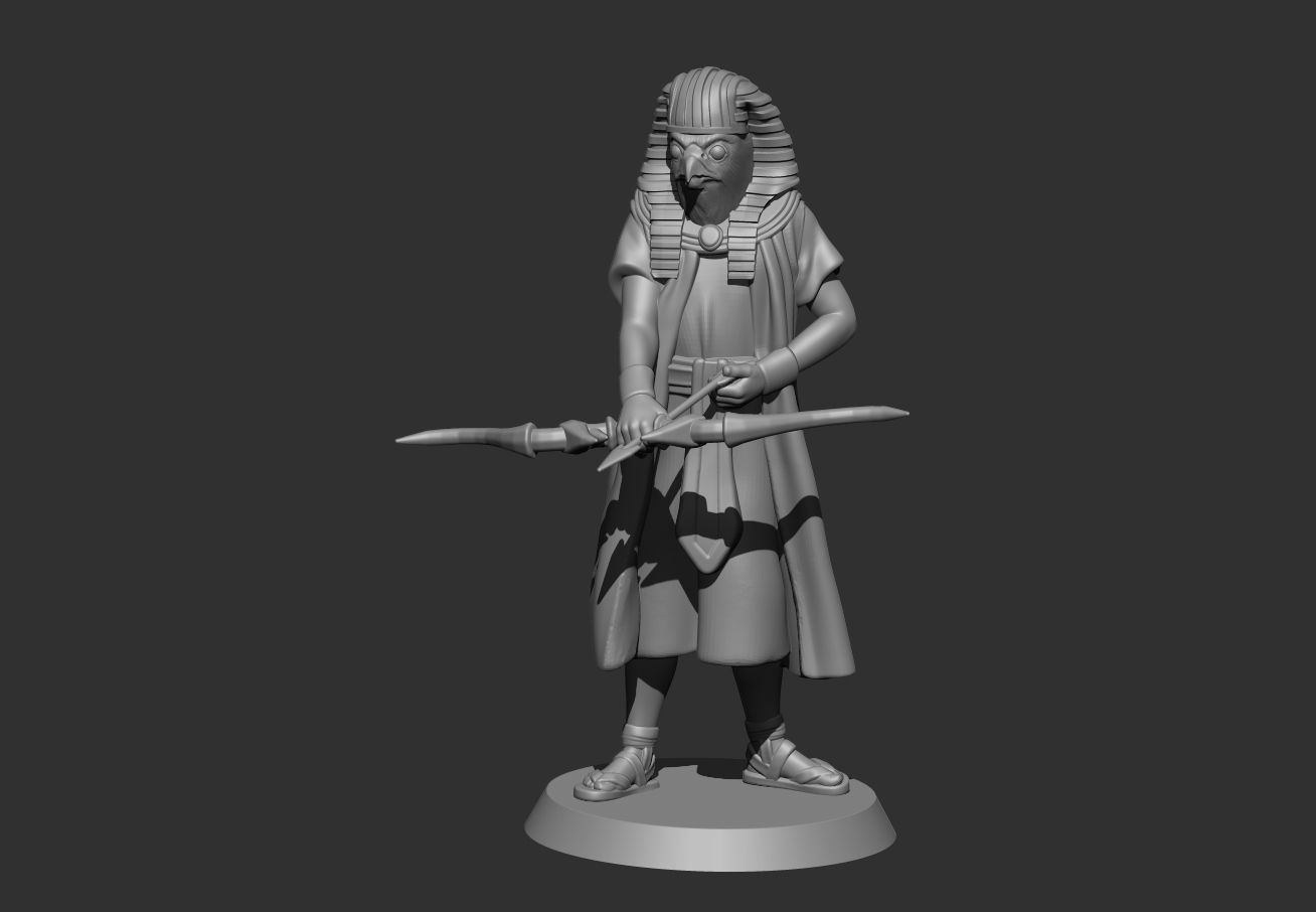 Egyptian God Gor 3D print model_1