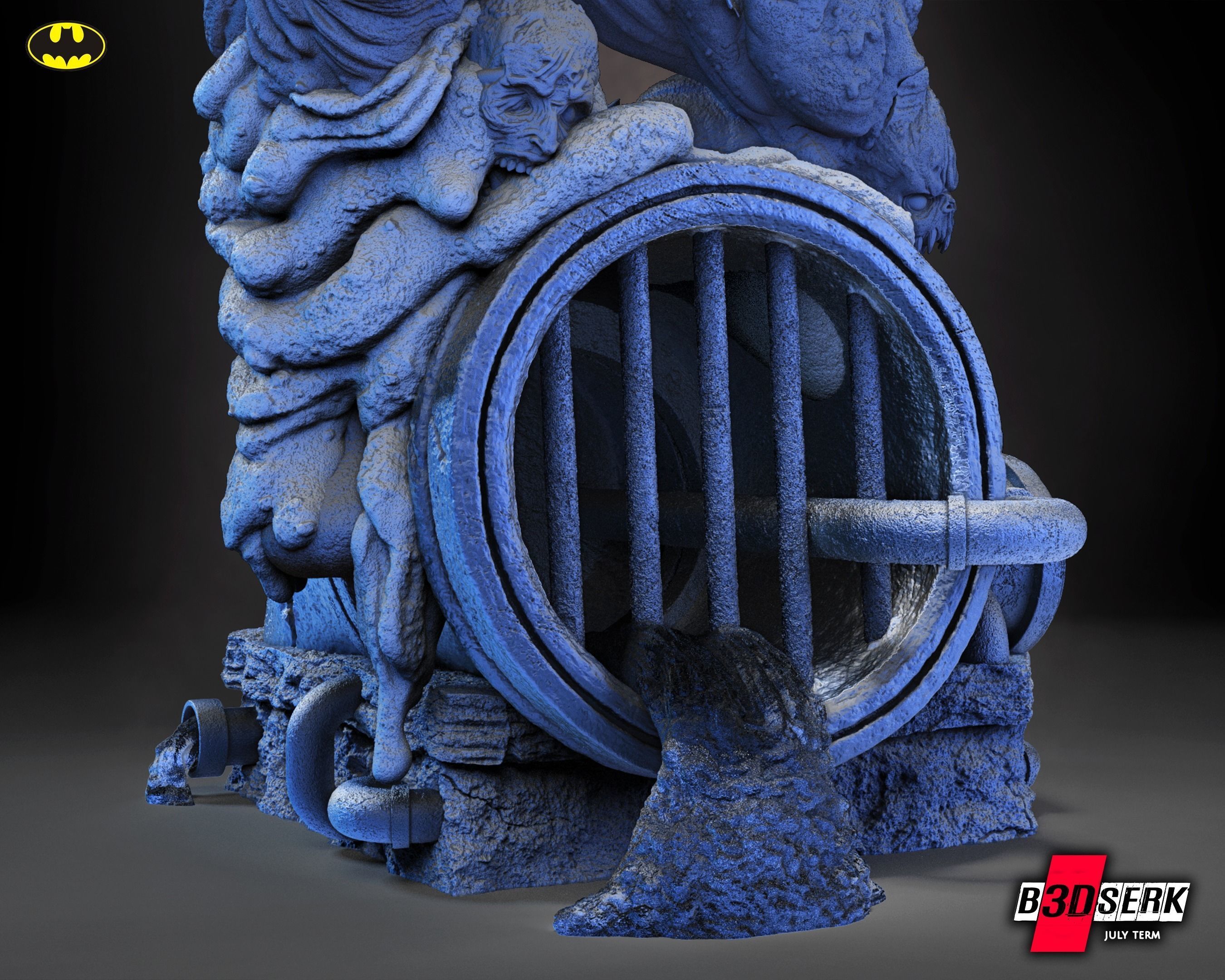 B3DSERK June term 2023 Clayface Sculpture for printing 3D print model_10
