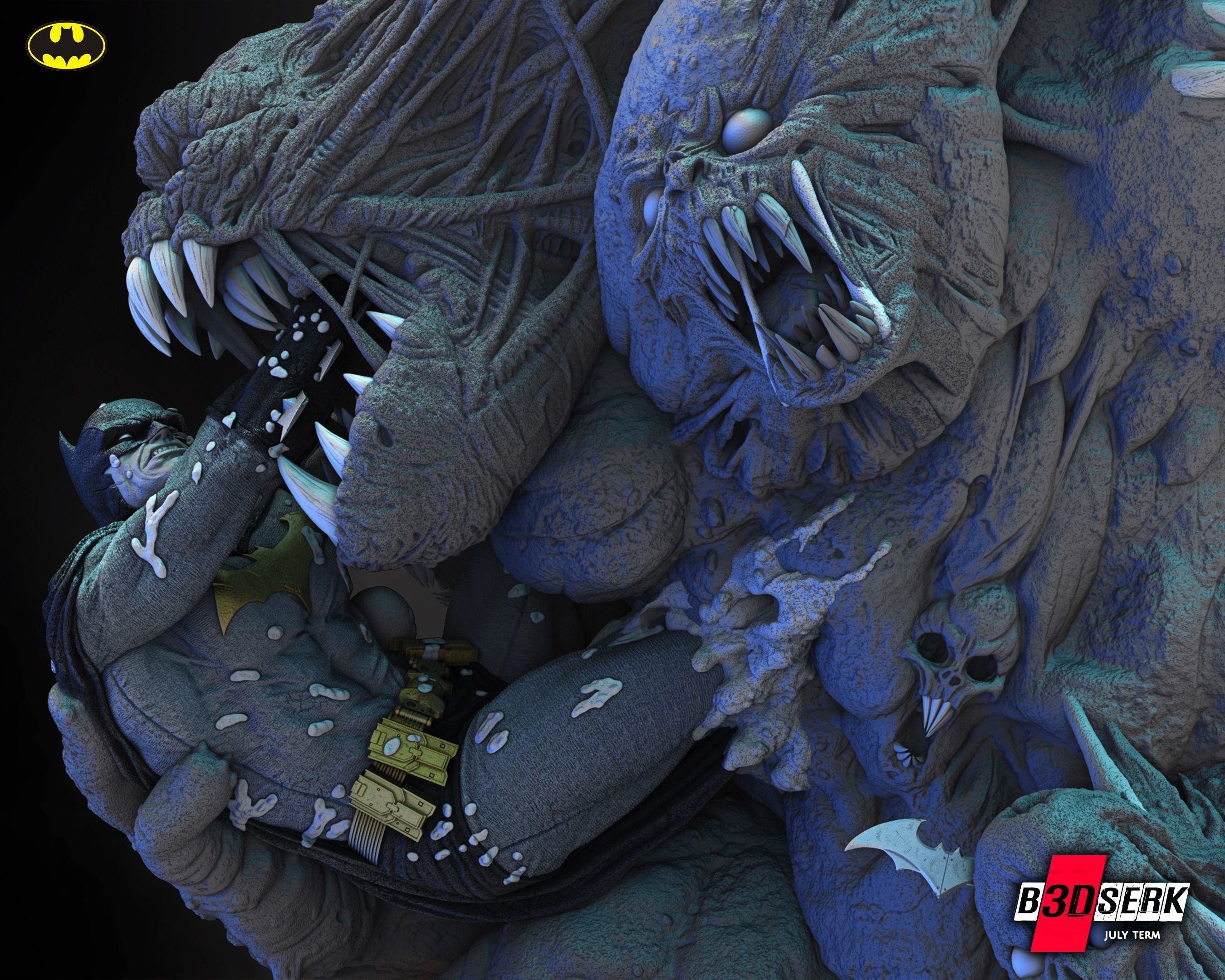 B3DSERK June term 2023 Clayface Sculpture for printing 3D print model_9