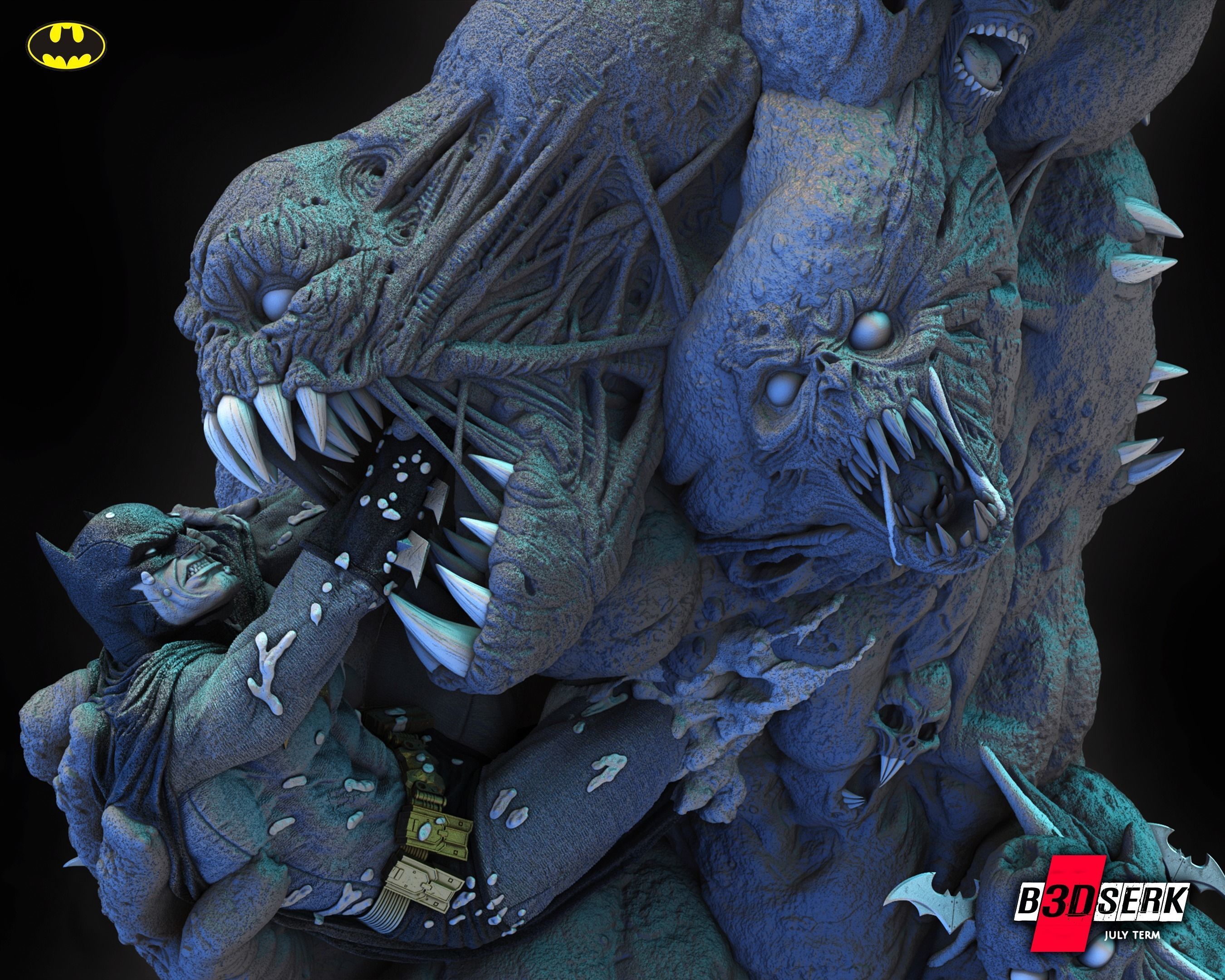 B3DSERK June term 2023 Clayface Sculpture for printing 3D print model_4