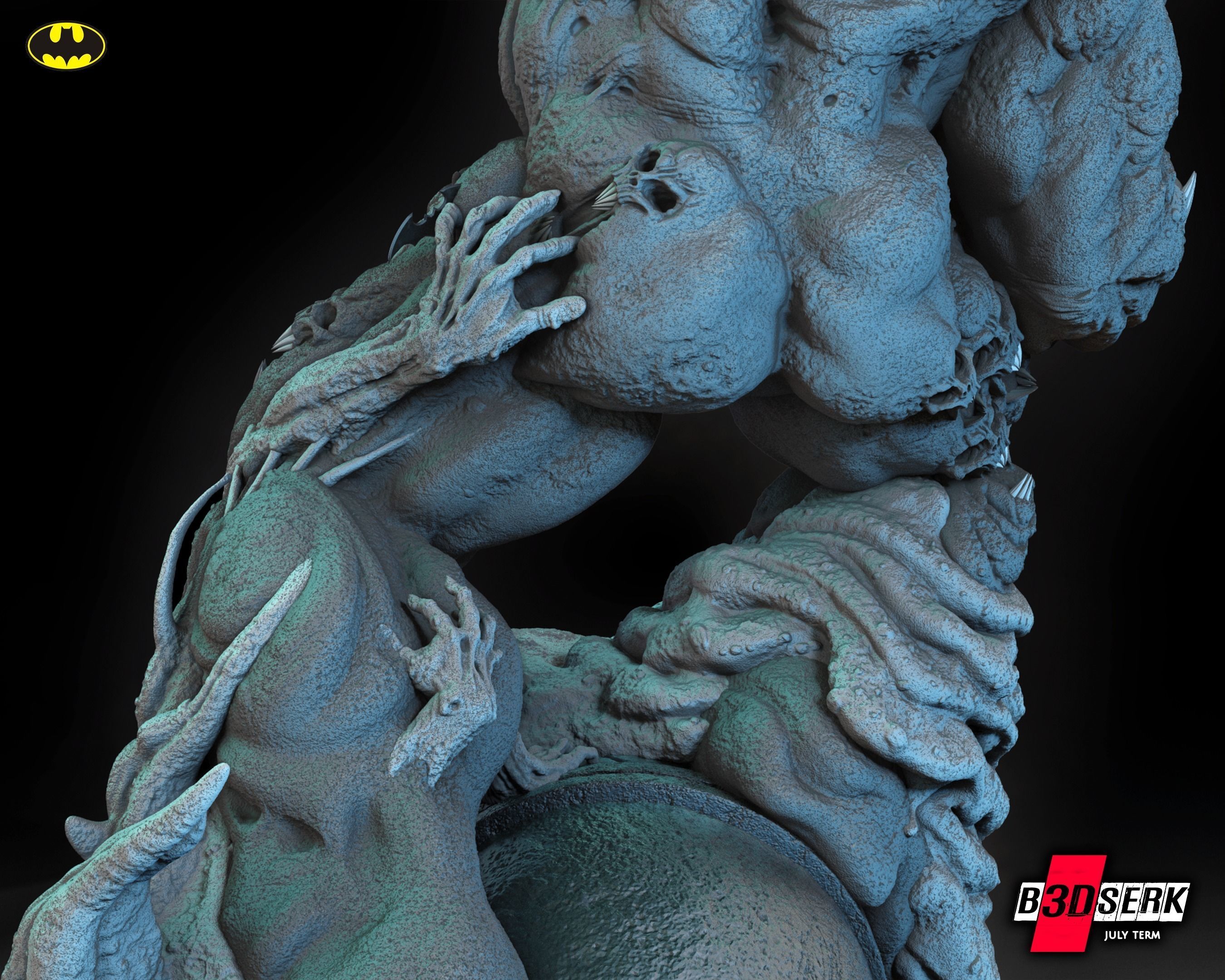 B3DSERK June term 2023 Clayface Sculpture for printing 3D print model_11