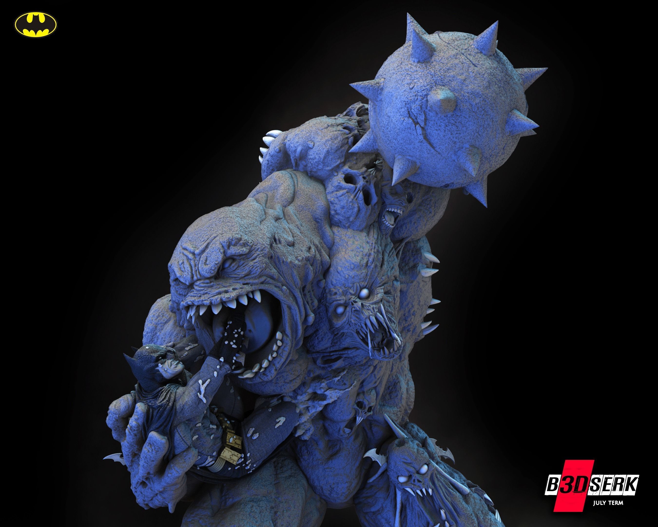 B3DSERK June term 2023 Clayface Sculpture for printing 3D print model_3