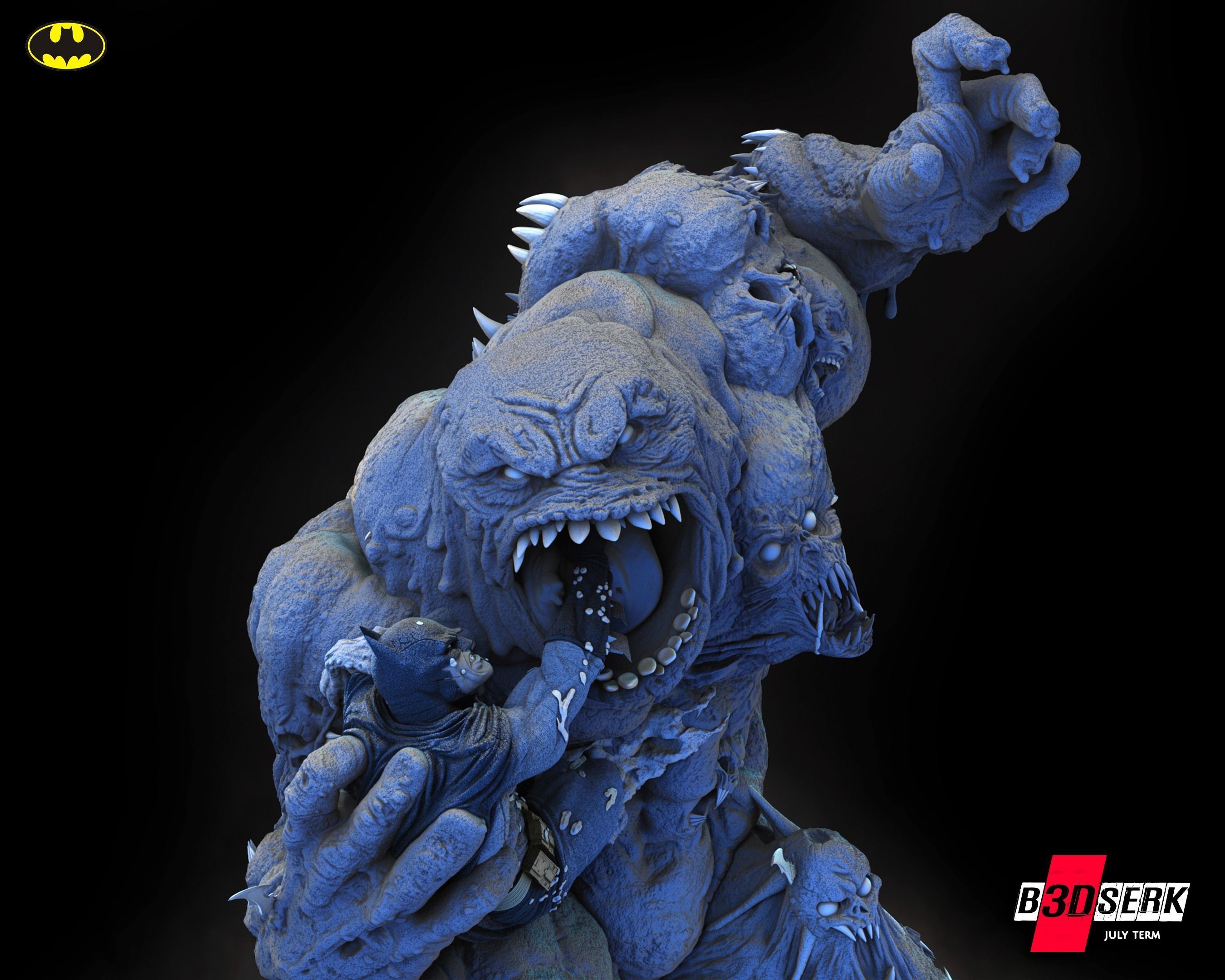 B3DSERK June term 2023 Clayface Sculpture for printing 3D print model_6