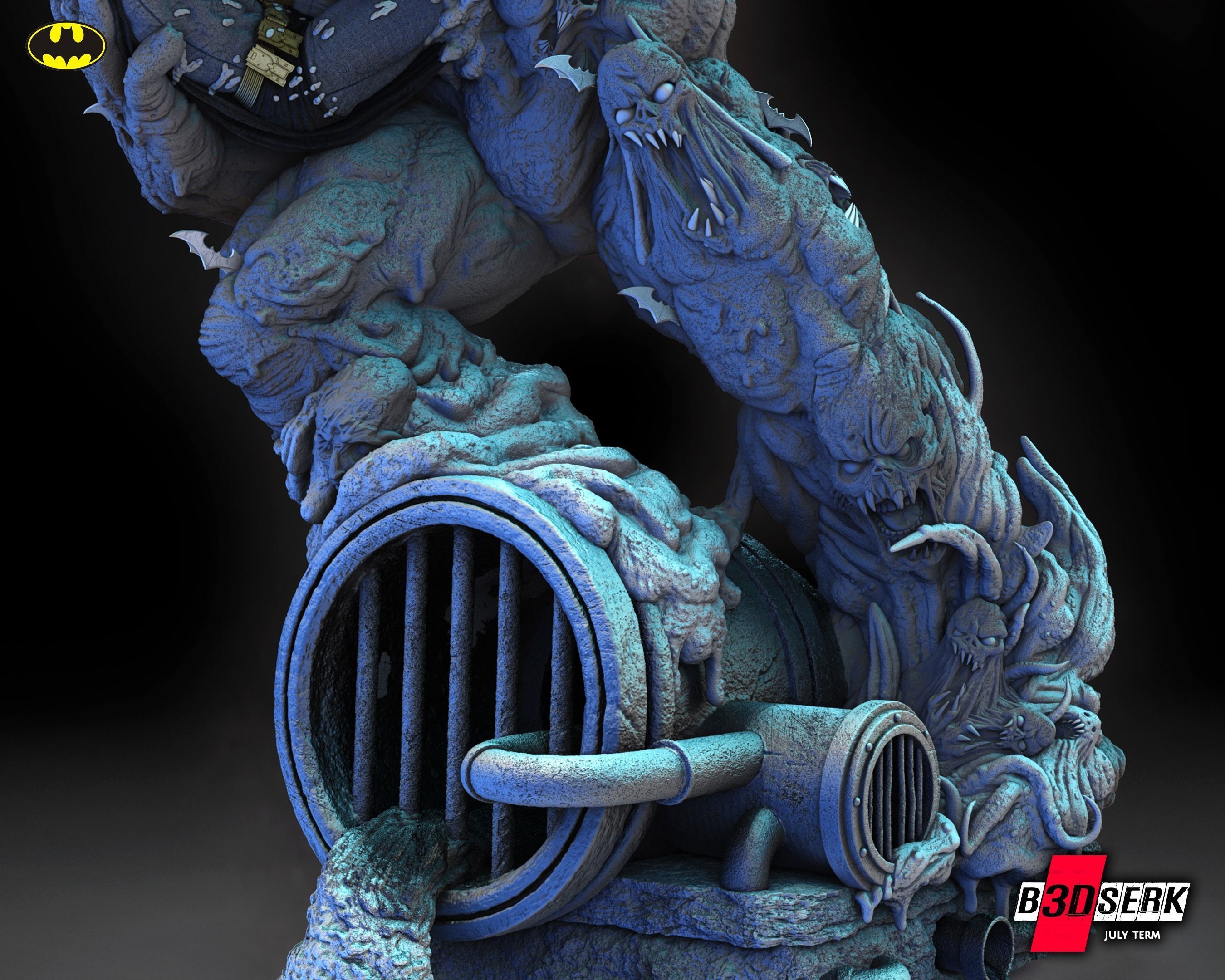 B3DSERK June term 2023 Clayface Sculpture for printing 3D print model_8