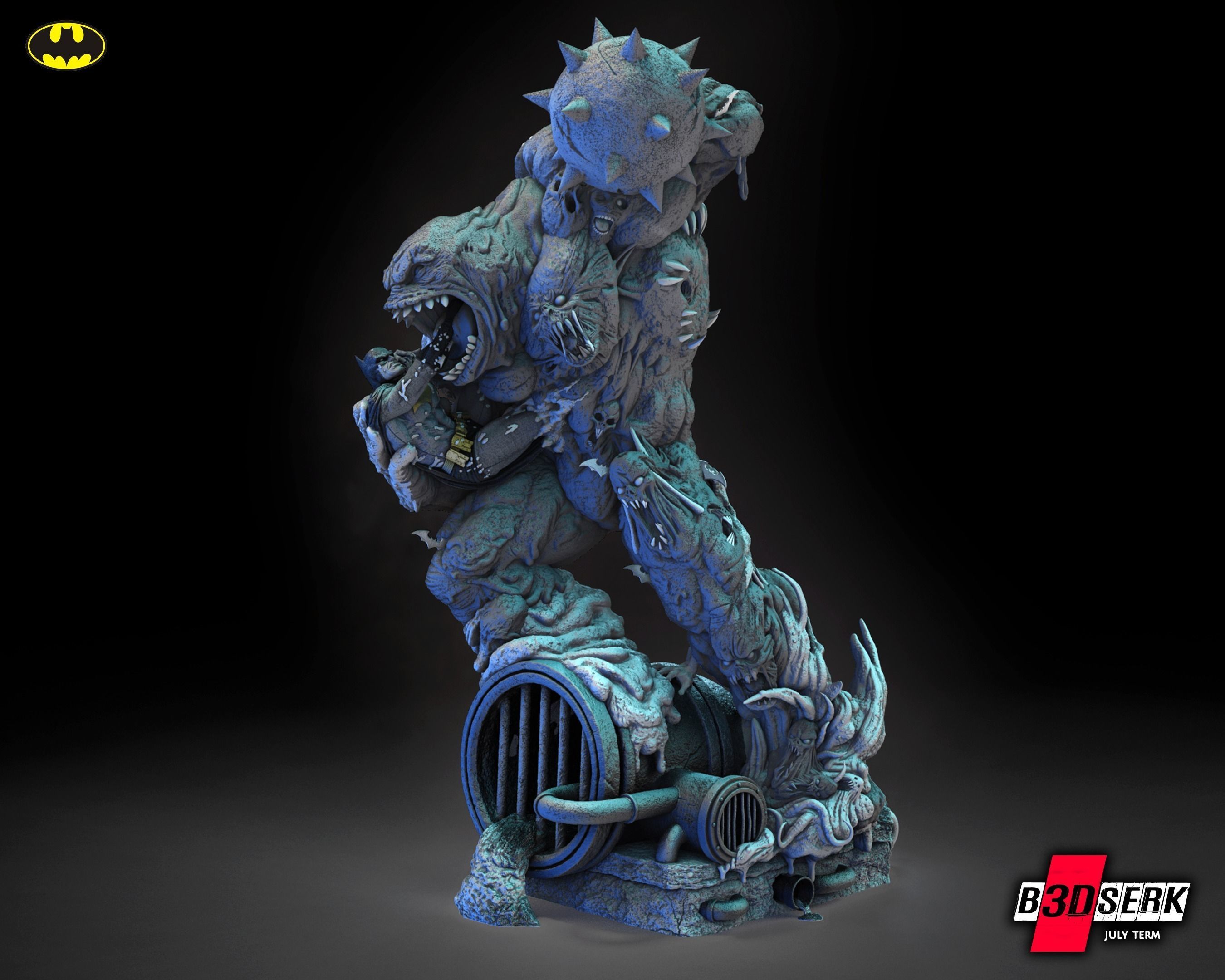 B3DSERK June term 2023 Clayface Sculpture for printing 3D print model_1
