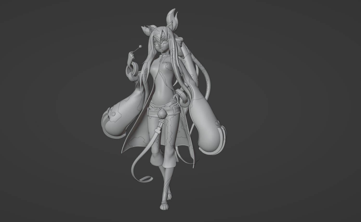 Anime Character - Kokonoe Mercury 3D model_10