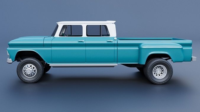 Chevrolet K10 Crew Cab 1965 3D print model 4
