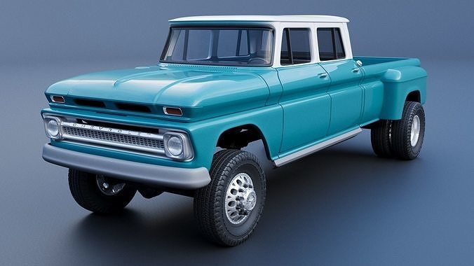 Chevrolet K10 Crew Cab 1965 3D print model 3