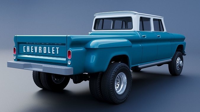 Chevrolet K10 Crew Cab 1965 3D print model 6