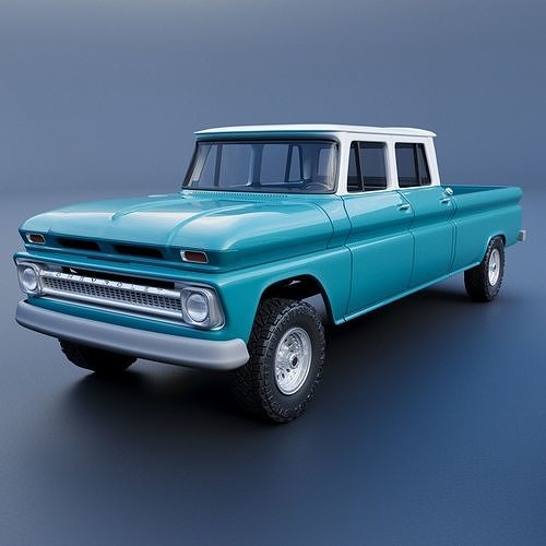 Chevrolet K10 Crew Cab 1965 3D print model 2