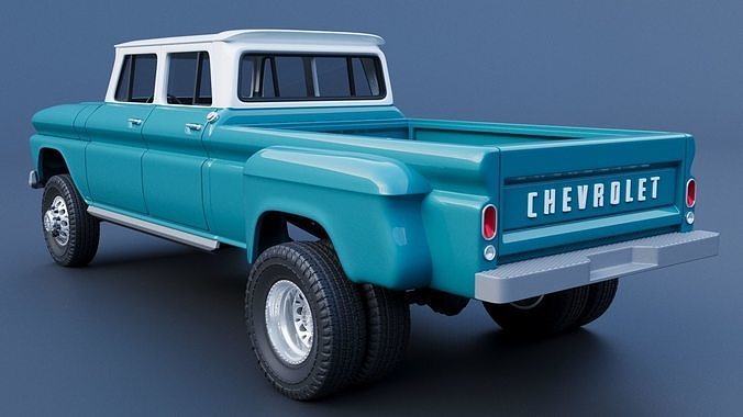 Chevrolet K10 Crew Cab 1965 3D print model 5