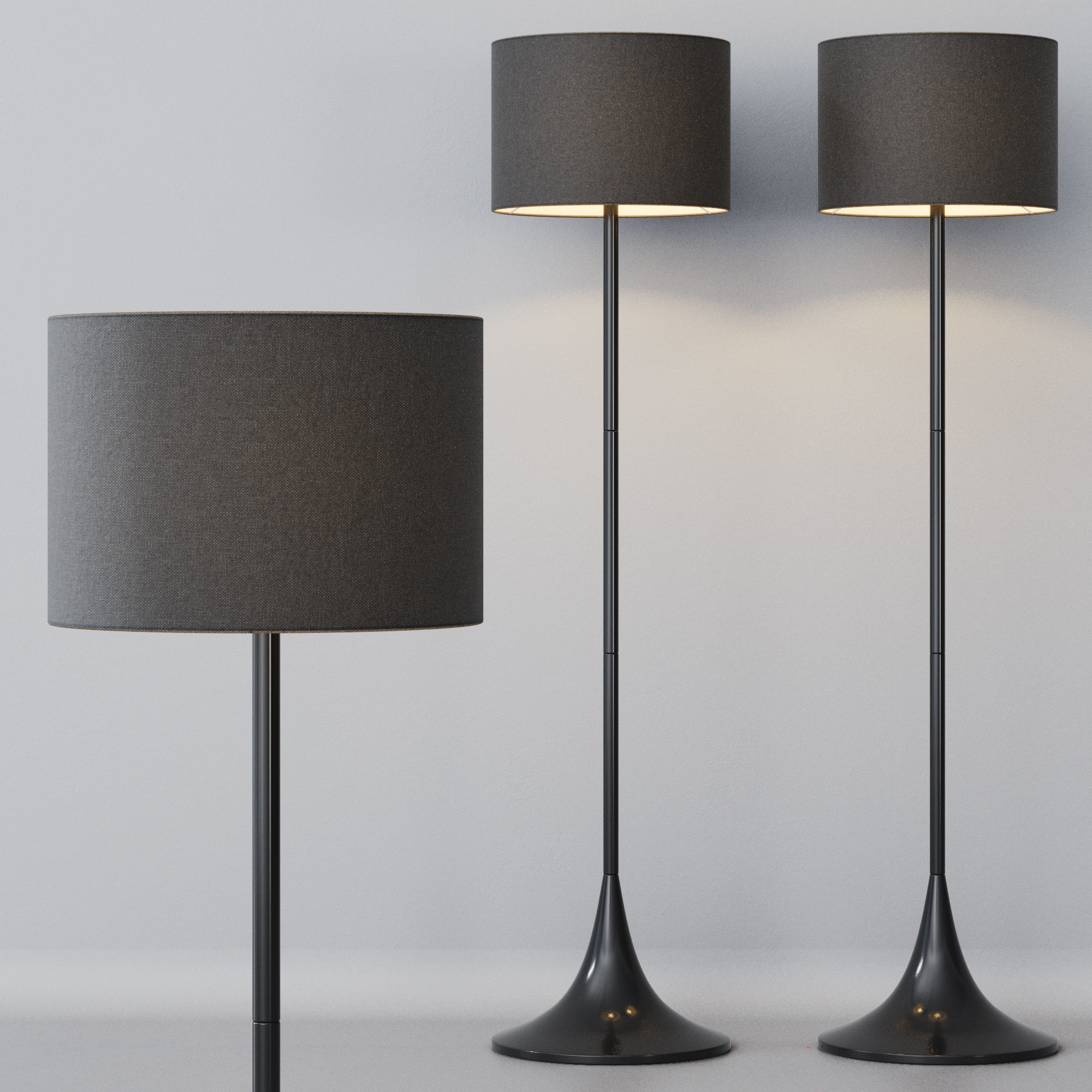 Floor lamp Faro Barcelona BLACK 3D model_5