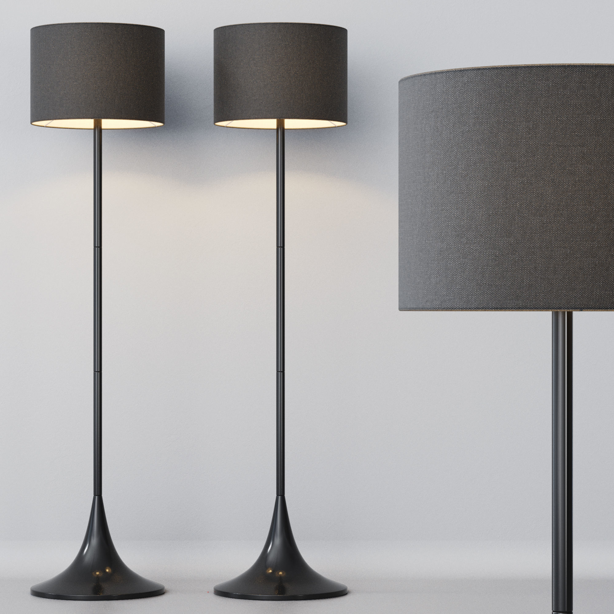 Floor lamp Faro Barcelona BLACK 3D model_4