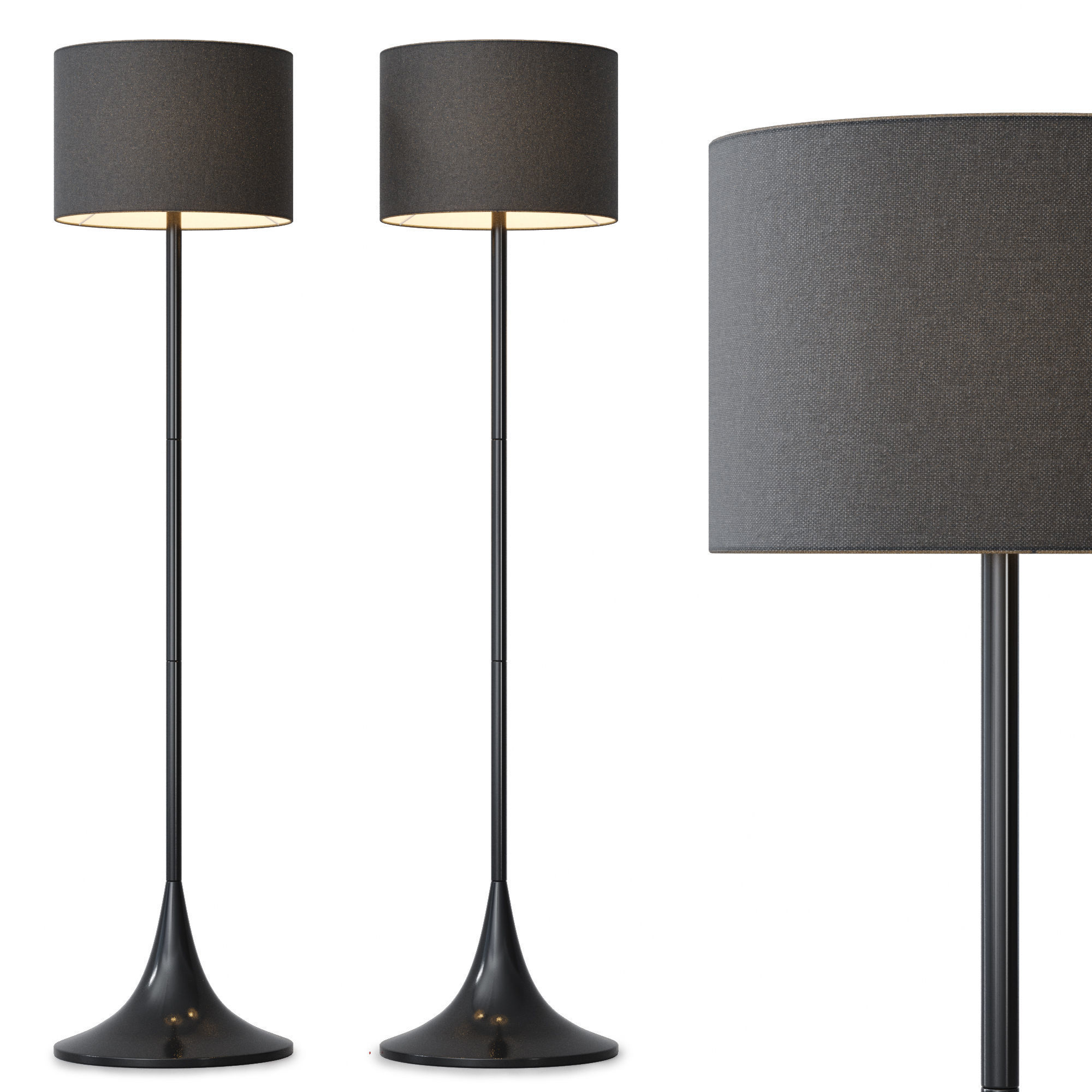 Floor lamp Faro Barcelona BLACK 3D model_1