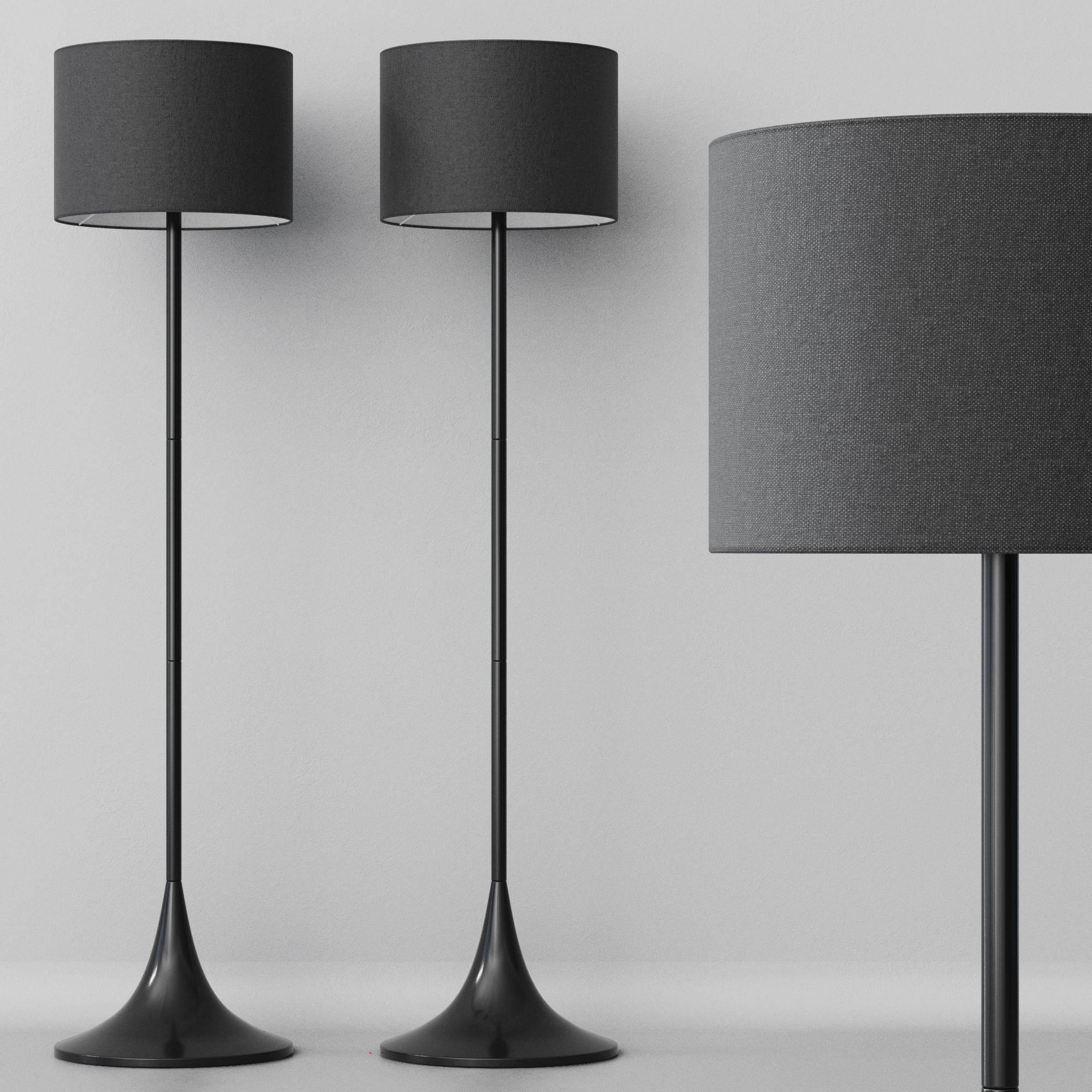 Floor lamp Faro Barcelona BLACK 3D model_7