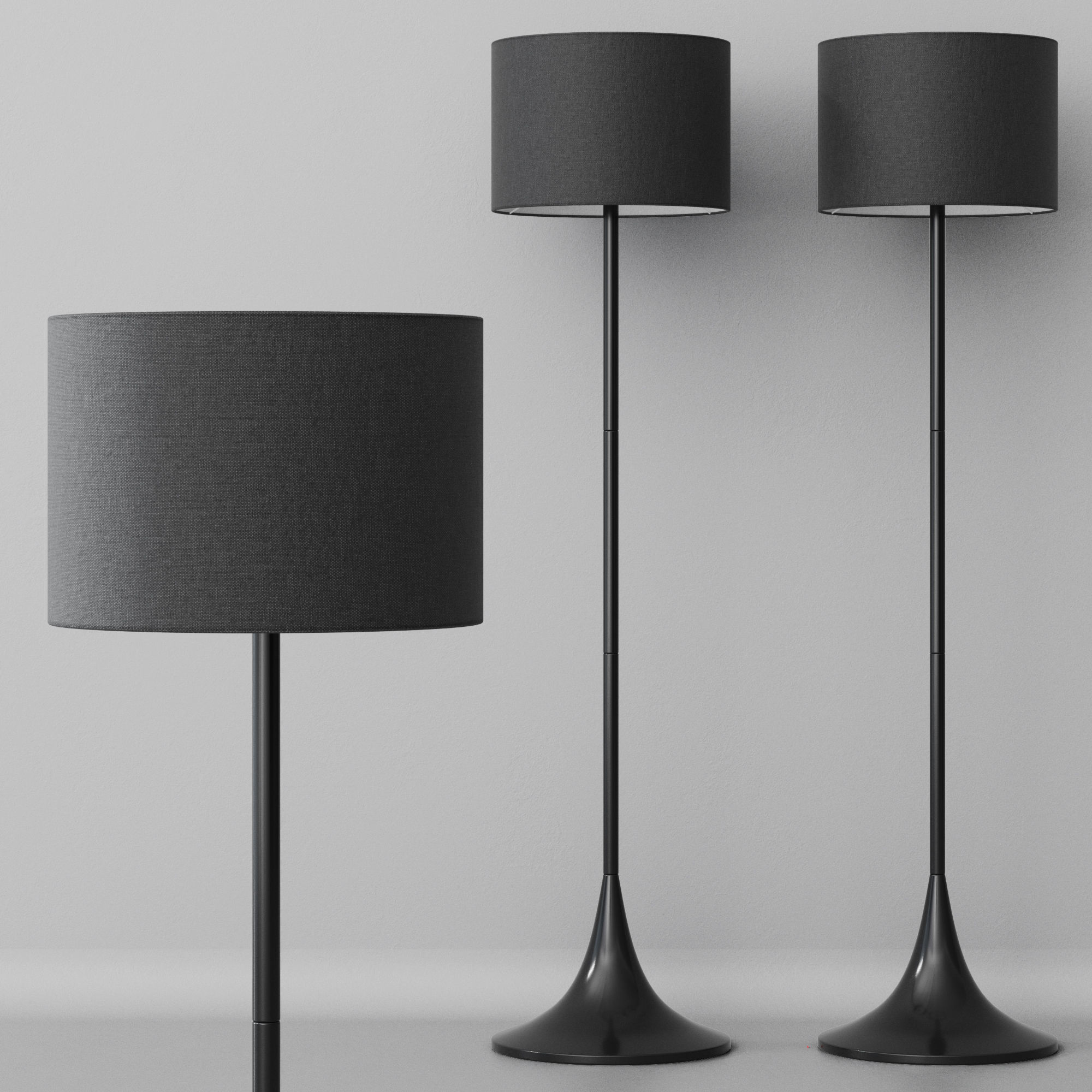 Floor lamp Faro Barcelona BLACK 3D model_8