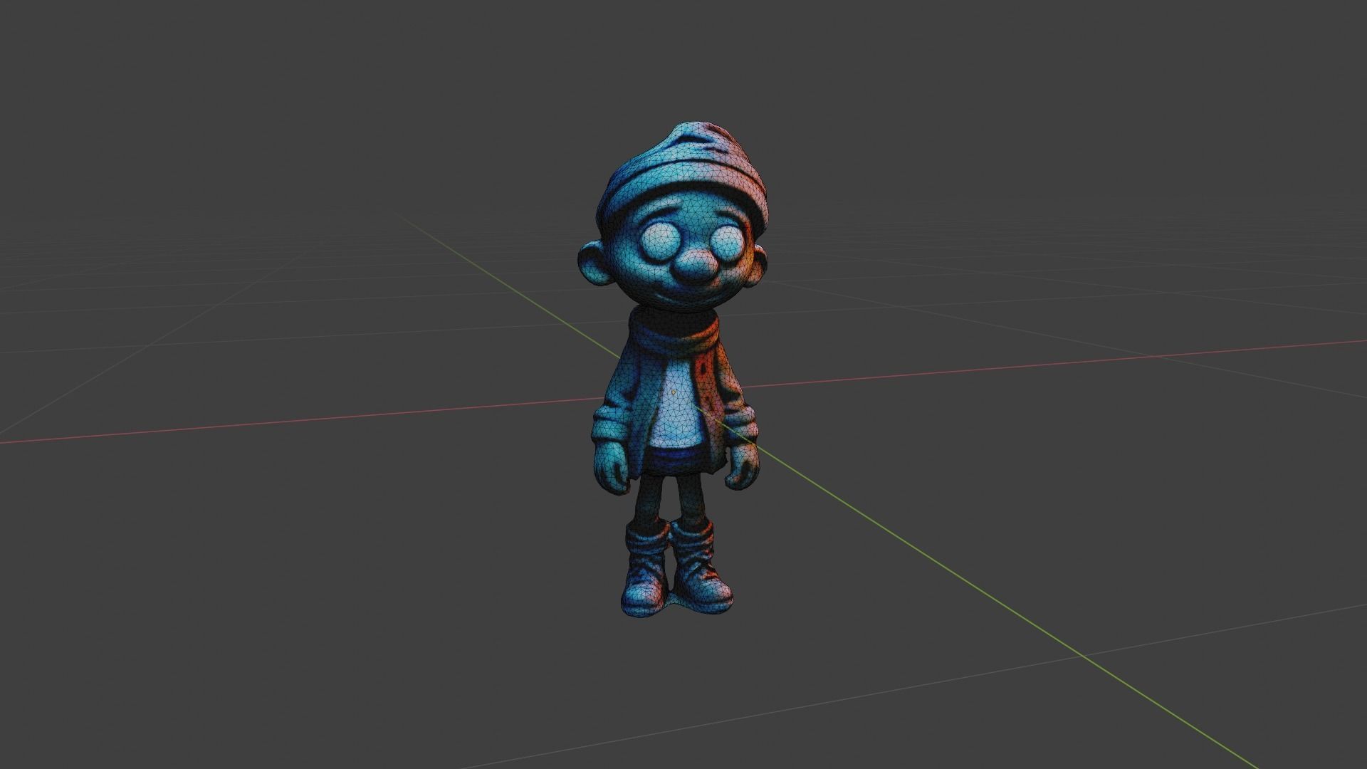 Cartoon Figure Toy Low-poly 3D model_7